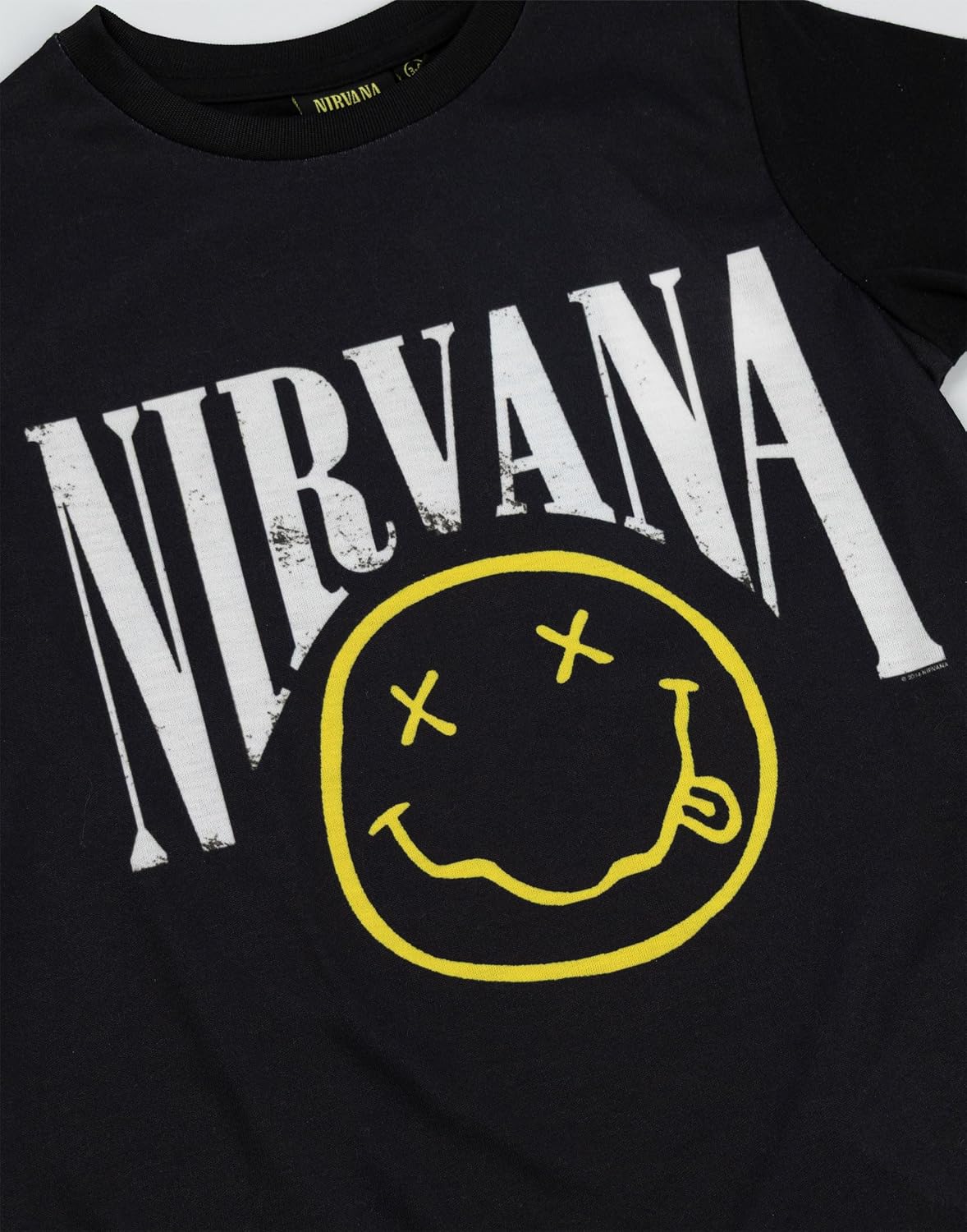 Nirvana Kids Black Long Pyjama Set Logo Sleepwear for Comfortable Nights | Music Theme Nightwear | Perfect for Bedtime