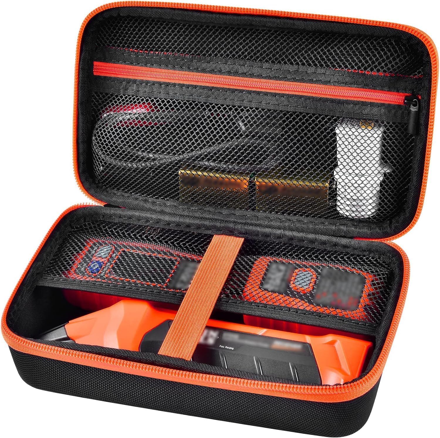 Case Compatible with Klein Tools ET310 AC Circuit Breaker Finder and Integrated GFCI Outlet Tester, with Mesh Pocket Inside for Accessories (Orange)