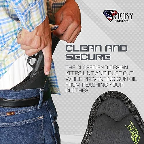 Miniatura 3 de Sticky Holsters SM-5, funda de ocultación para hombres y mujeres, se adapta a automóviles de tamaño pequeño, diseño ambidiestro, banda interior de