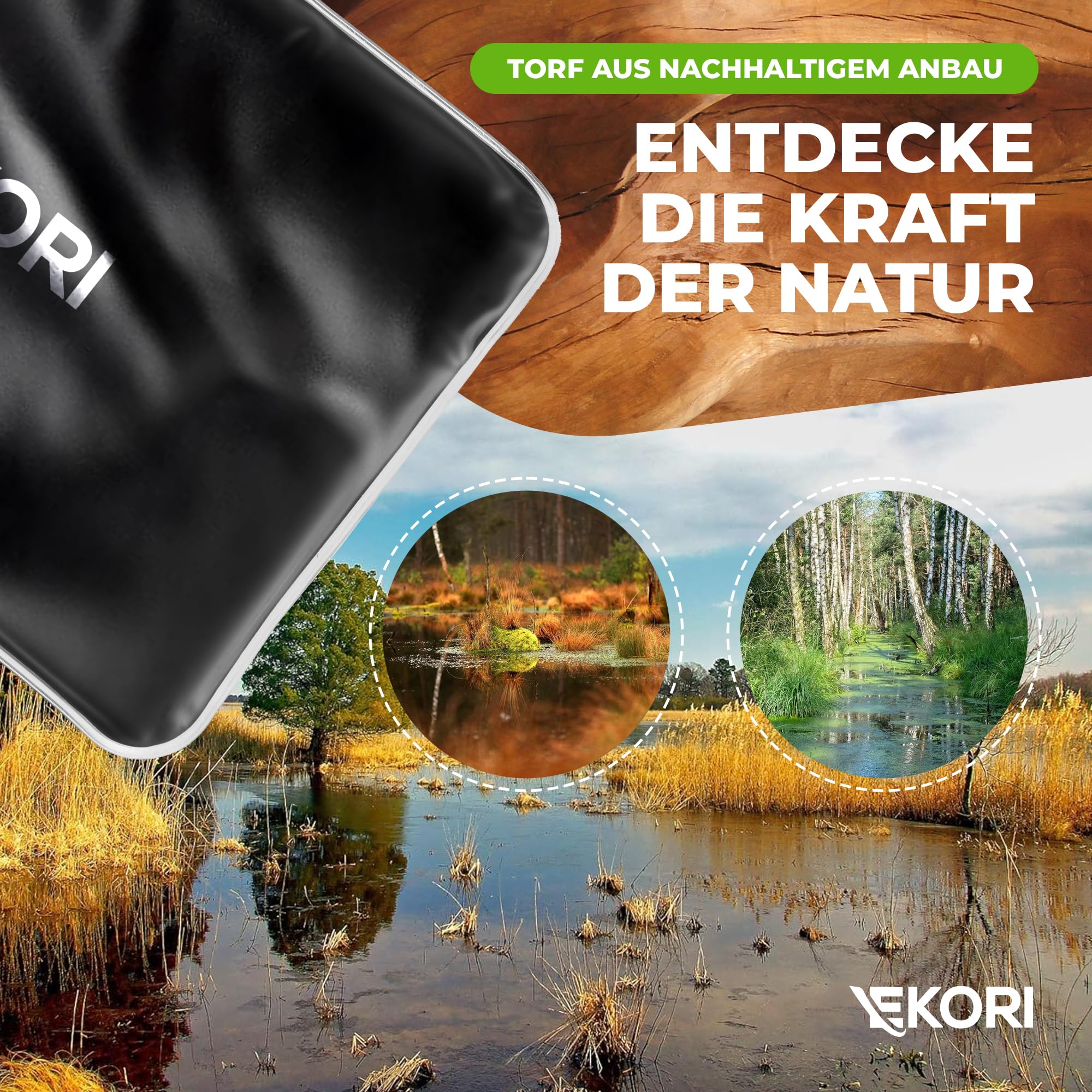 Moorkissen für Mikrowelle [40x30cm] Moorwärmflasche Wärmekissen Fango Fangopackung für Zuhause Moorpackung zur Entspannung für Rücken Nacken Schultern Bauch (30x40cm)