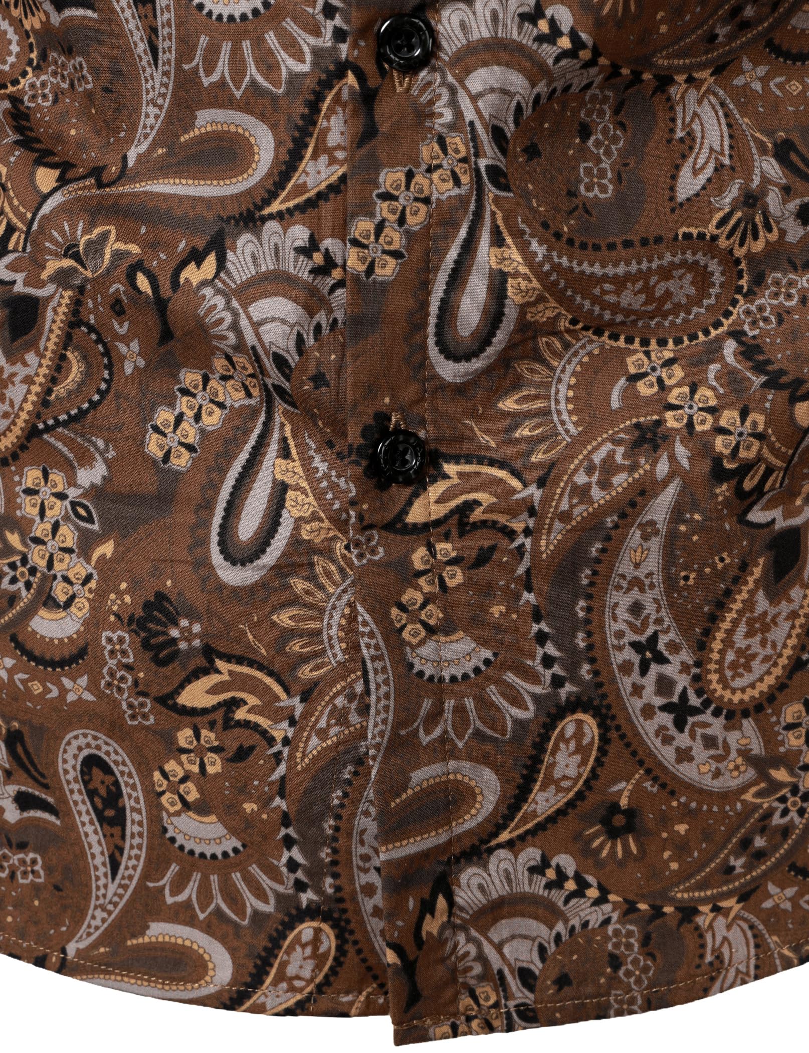 JOGAL Camisa de manga larga para hombre de corte regular con estampado floral