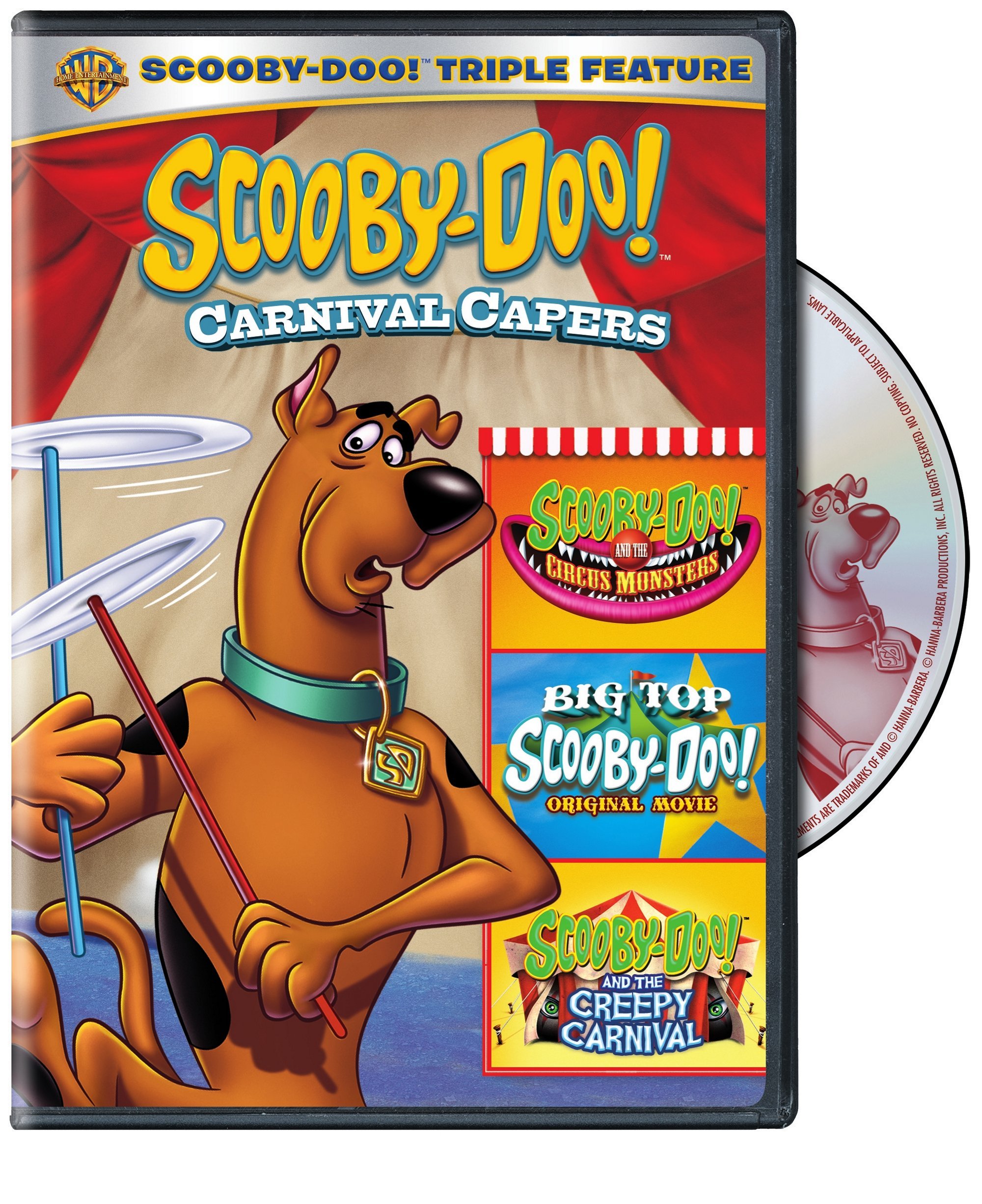 Evita el aburrimiento con Scooby-Doo Carnival Capers DVD triple feature infantil