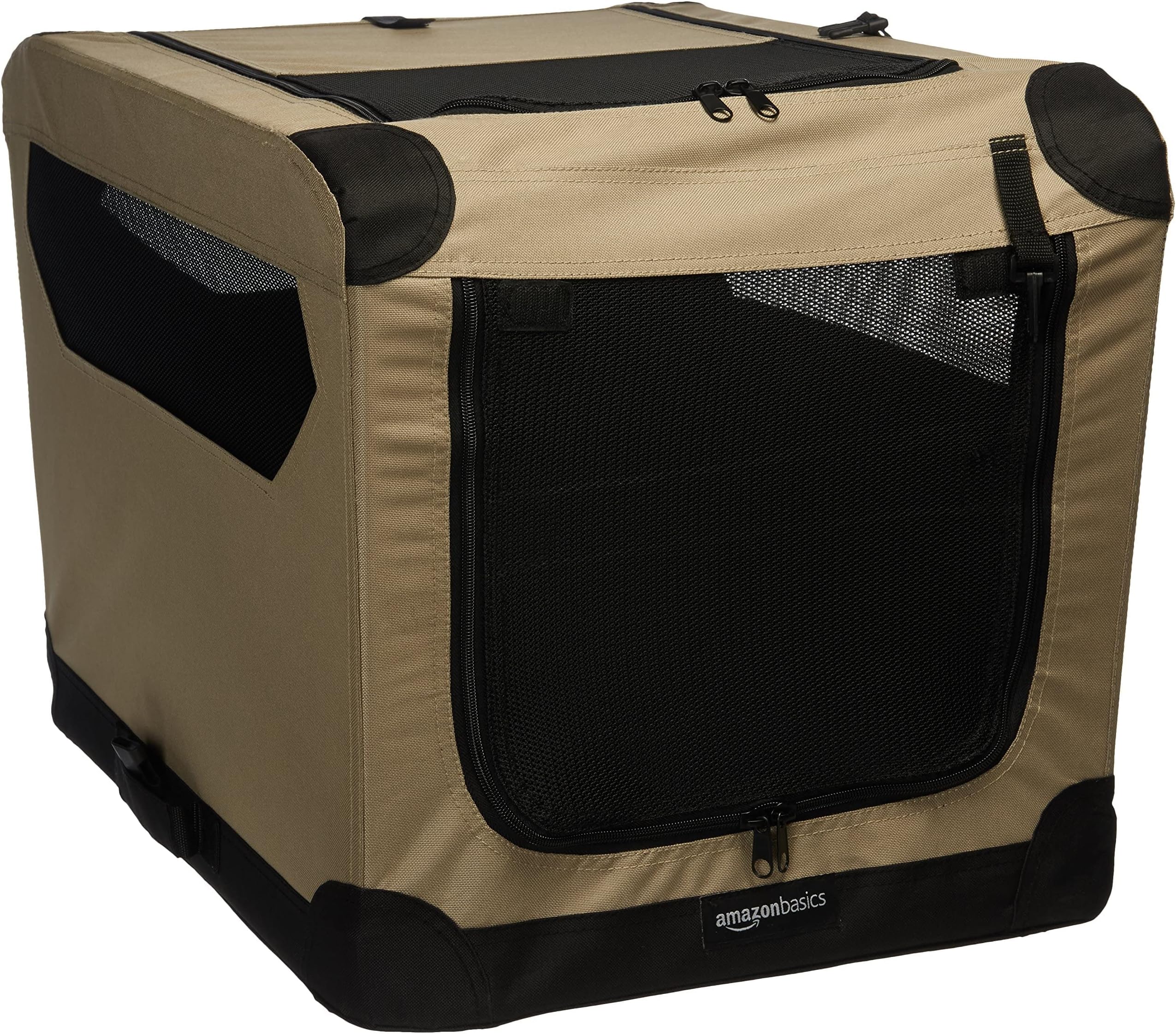 Amazon Basics Portable Folding Soft Dog Travel Crate Kennel 25.98"L x