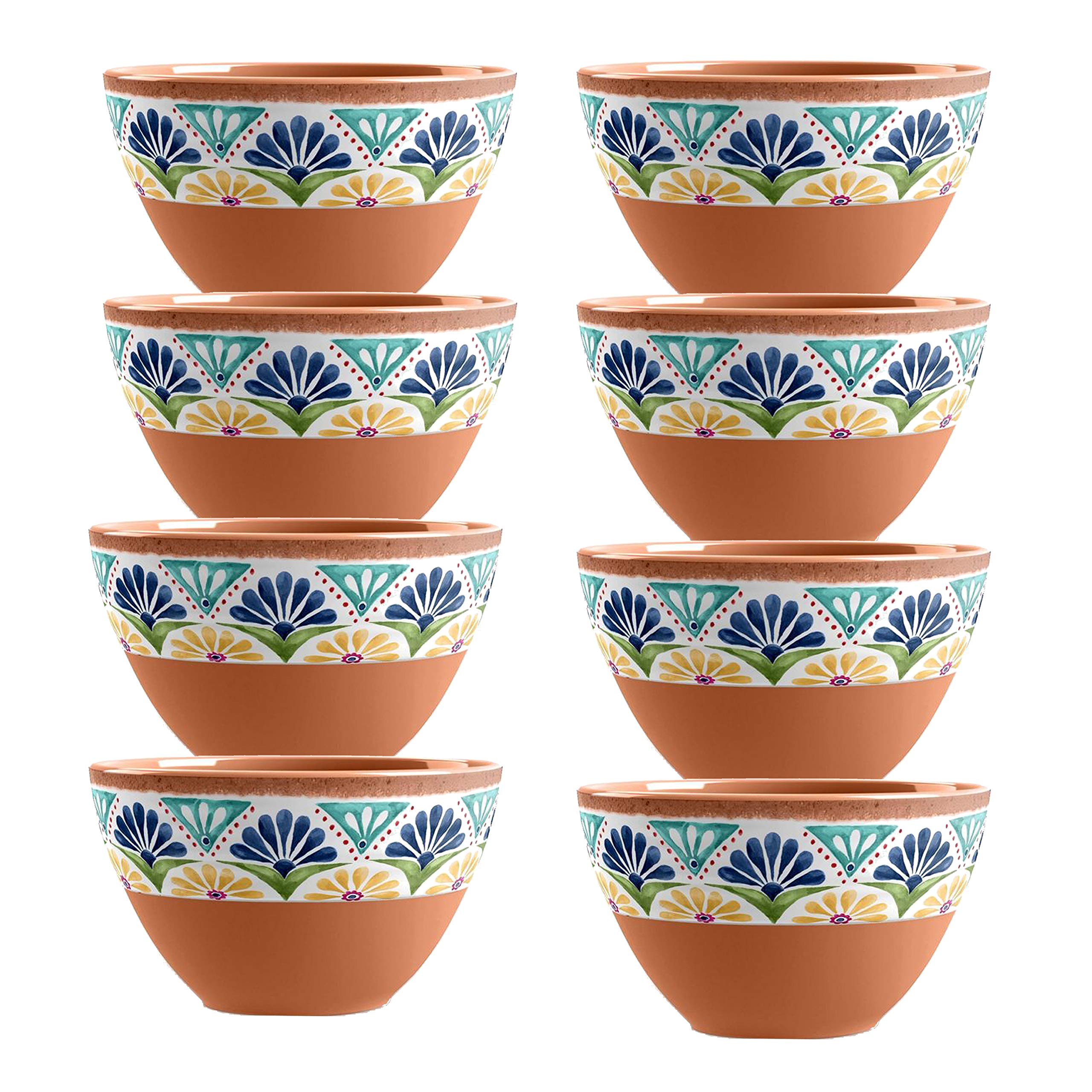 Auntie Morags Purely Home Rio Medallion Dipping Bowls - Melamine/Plastic - for Crisps, Dips & Nibbles, Set of 2 (8)