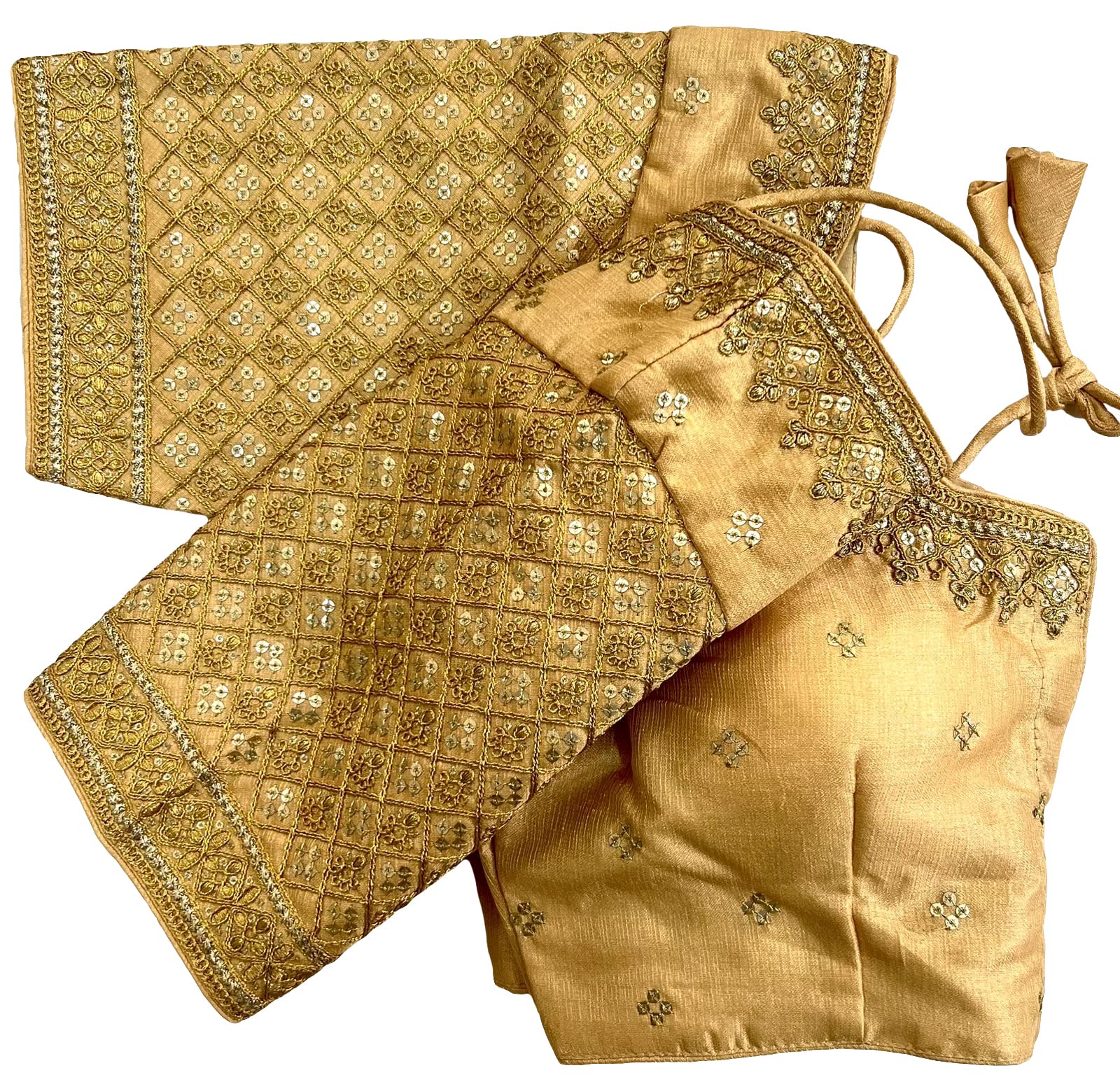 Vihu FashionWomen's Milan Silk Heavy Golden Codding Embroidery Sequins Work Multicolor Saree Blouse