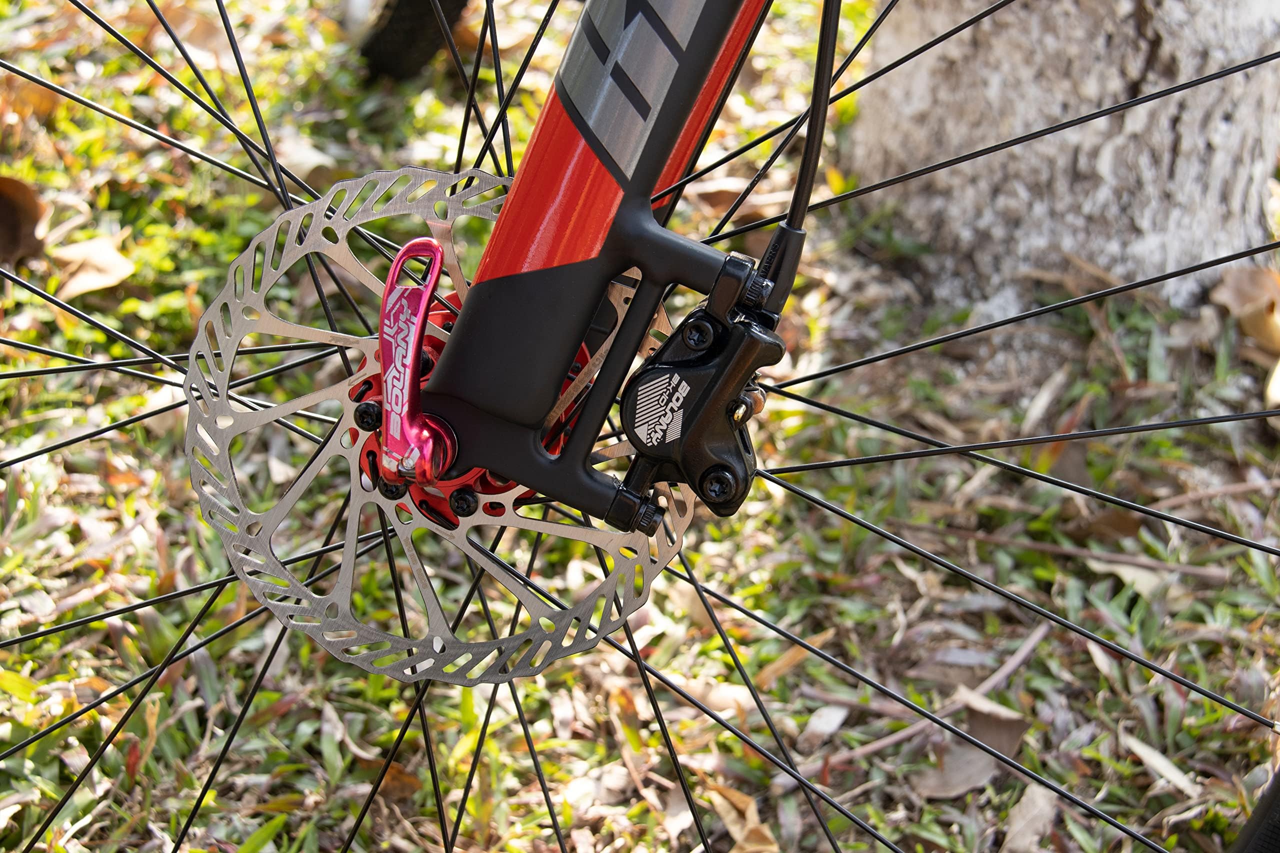 BOLANY Fourche VTT en Alliage D'Aluminium 1-1/8"Tube Droit sans Filetage Fourche Avant de Superlight 26/27.5/29" Pouces Frein À Disque Rigide Vélo en Accessoires De Vélo
