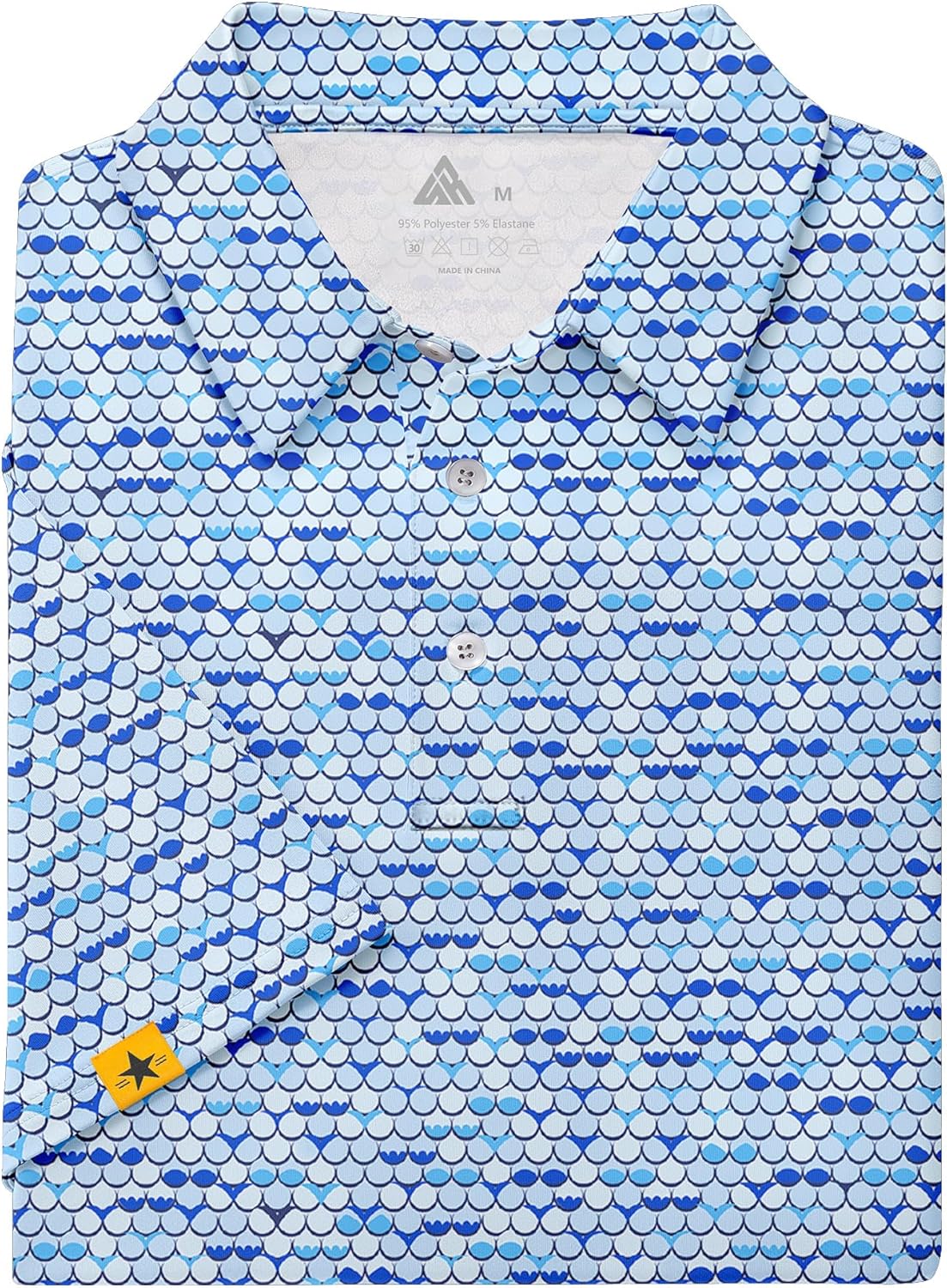 ZITY Mens Golf Polo Shirts Short Sleeve UPF 50+ Performance Moisture Wicking Print Pattern Casual Collared Golf Shirt for Men - Image 6