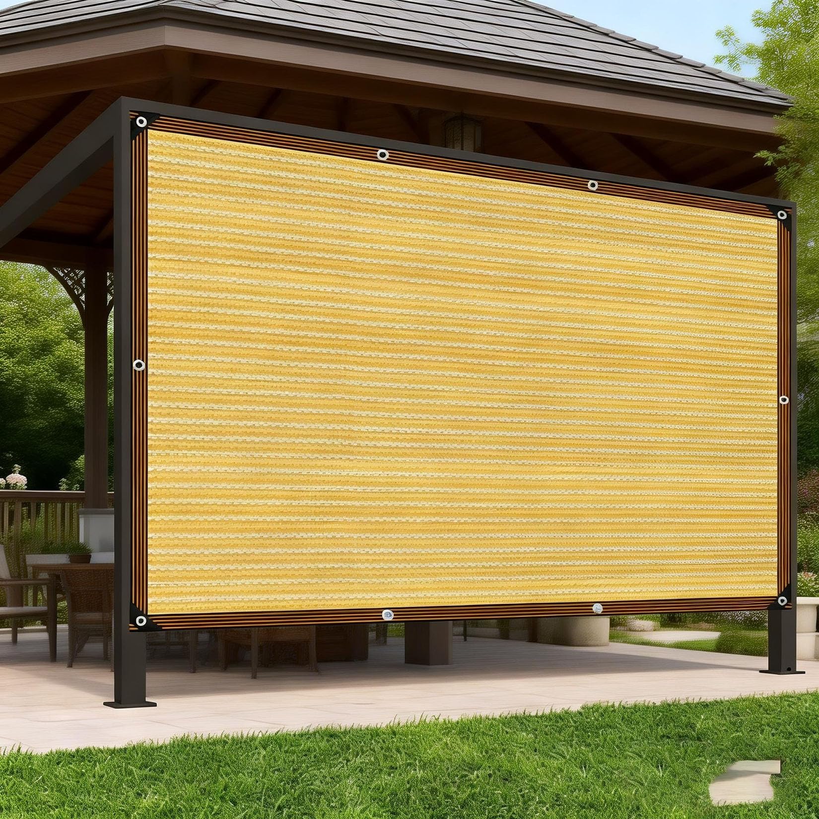 Filet de protection anti-UV et rafraîchissant pour cour