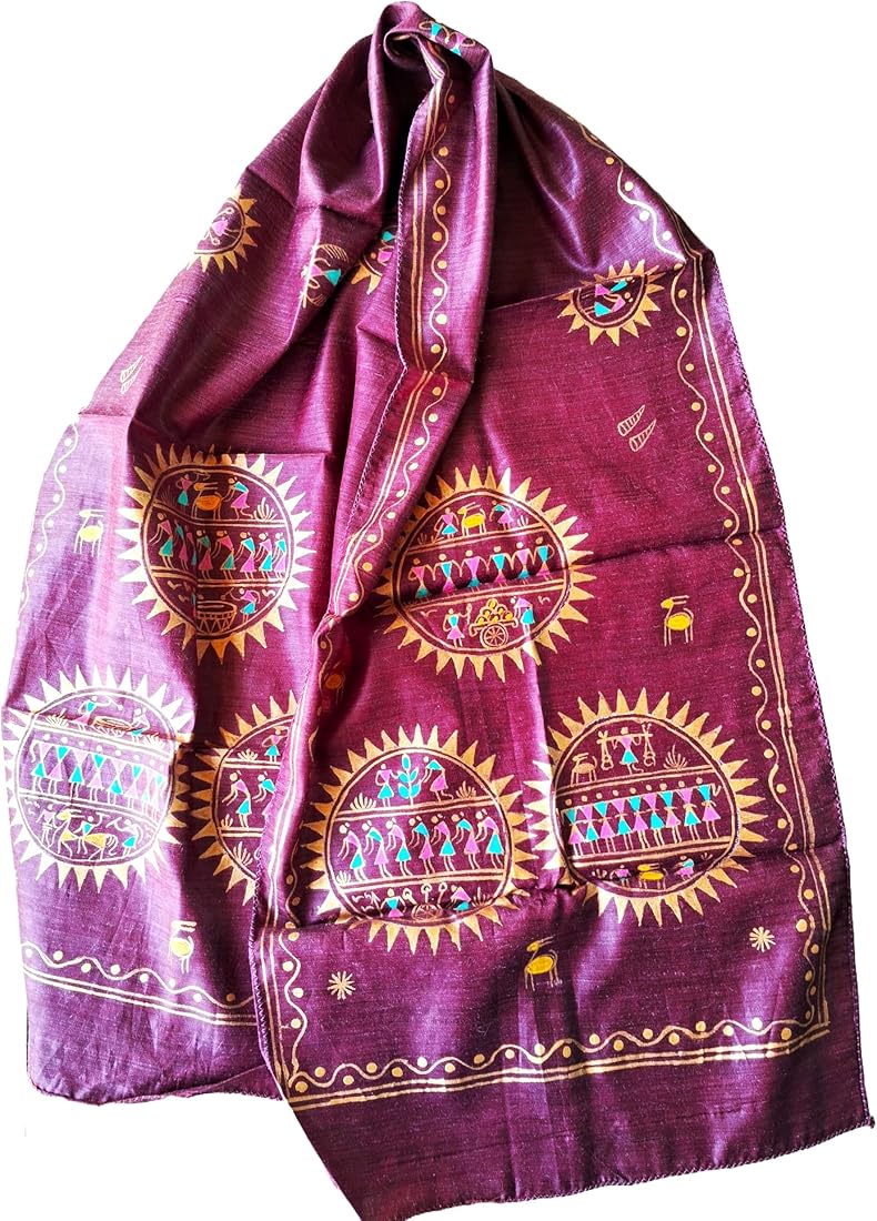 小物 Yoli / Silk cotton khadi scarf 24SS Buy ARTEASTIC - handcrafted traditions of the east Hand Painted