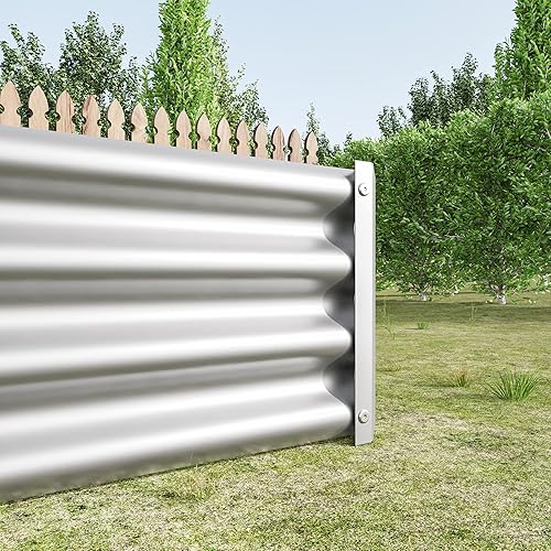 Miniatura 6 de Bi Fang Maceta galvanizada elevada para jardín, para exteriores, para verduras, flores, hierbas, kit grande de metal pesado con estaca de metal para