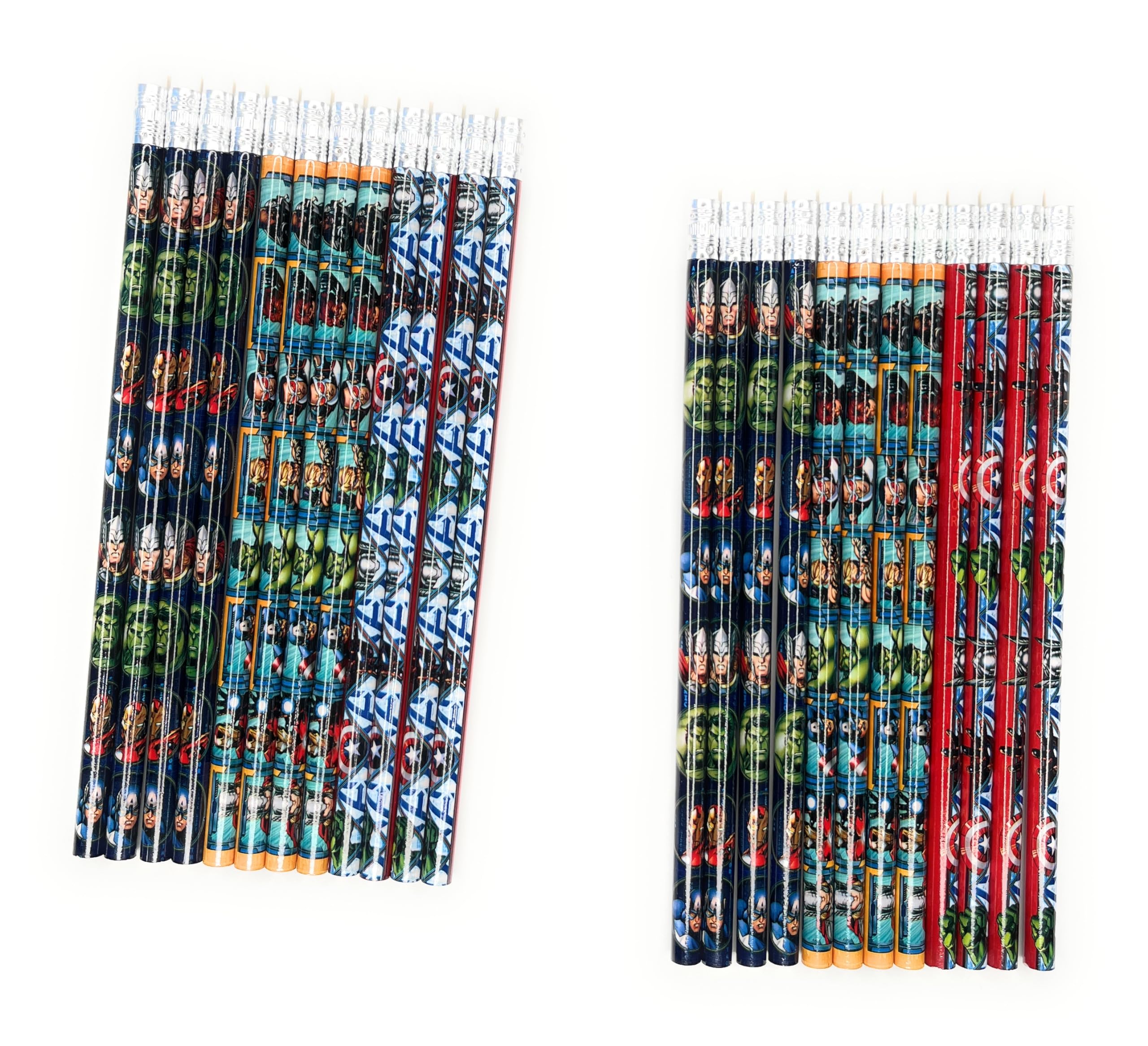 Amazon.com: Marvel Avengers Wooden Pencils 2 Pack Of 12 : Office