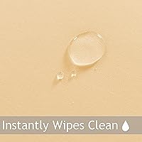 Vista 4 de Obstal Fitted Round Table Cloth, Reversible Waterproof Stain Resistant Elastic Stretch Tablecloth, Wipe Clean Table Cover for Outdoor