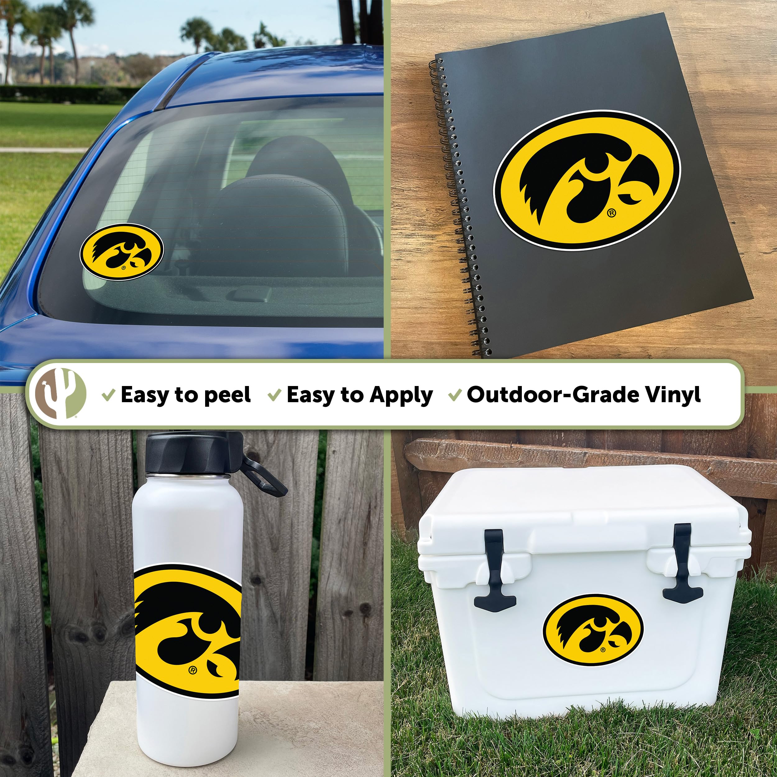 University Of Iowa Vinyl Decal Sticker - 6 Inch, Officially Licensed, For Laptop, Car, Water Bottle - View #3