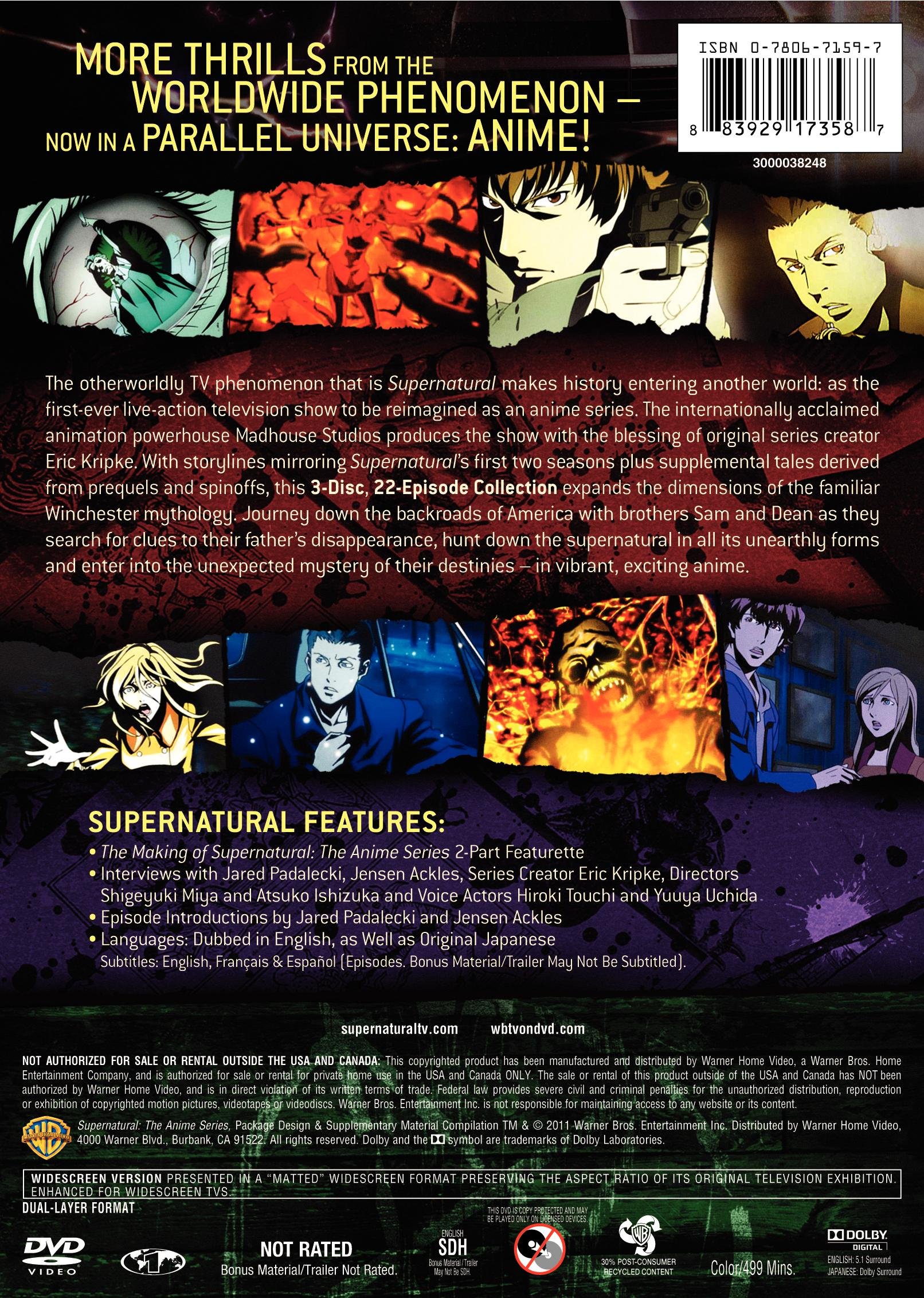 Supernatural Anime Series Buy Online In Uruguay At Desertcart