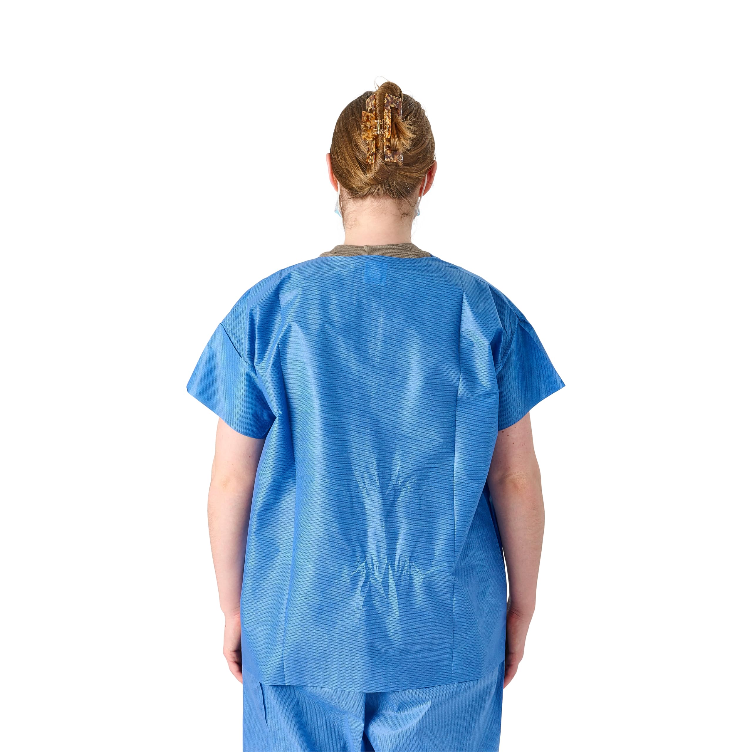 Medline NON27202L - Camicie chirurgiche usa e getta, L, blu (confezione da 30)