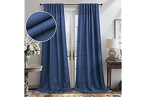 Navy Blue Curtains 96 Inches Long with 50% Blackout