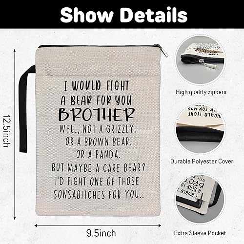 Miniatura 6 de Funda para libro de regalos para hermanos, regalos para hermanos de hermana y hermano, funda protectora con cremallera, funda protectora para libros