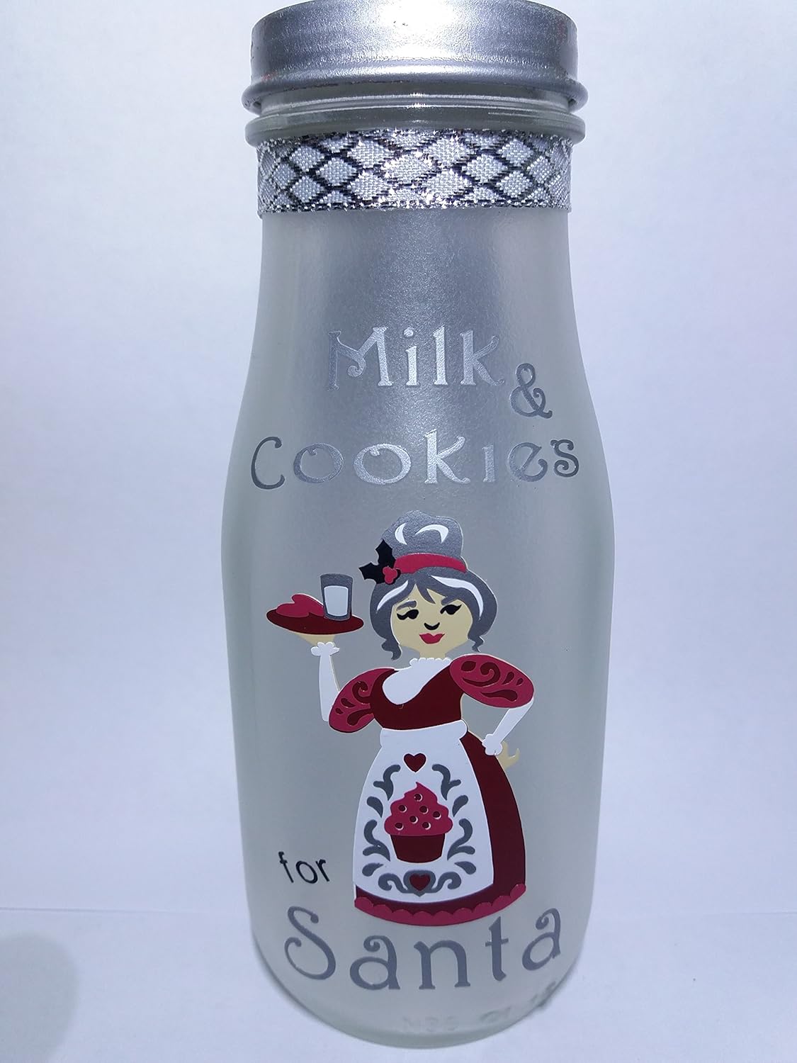 Mrs. Santa Milk and Cookies Frosted Glass Milk Bottle Amazon.ca Home
