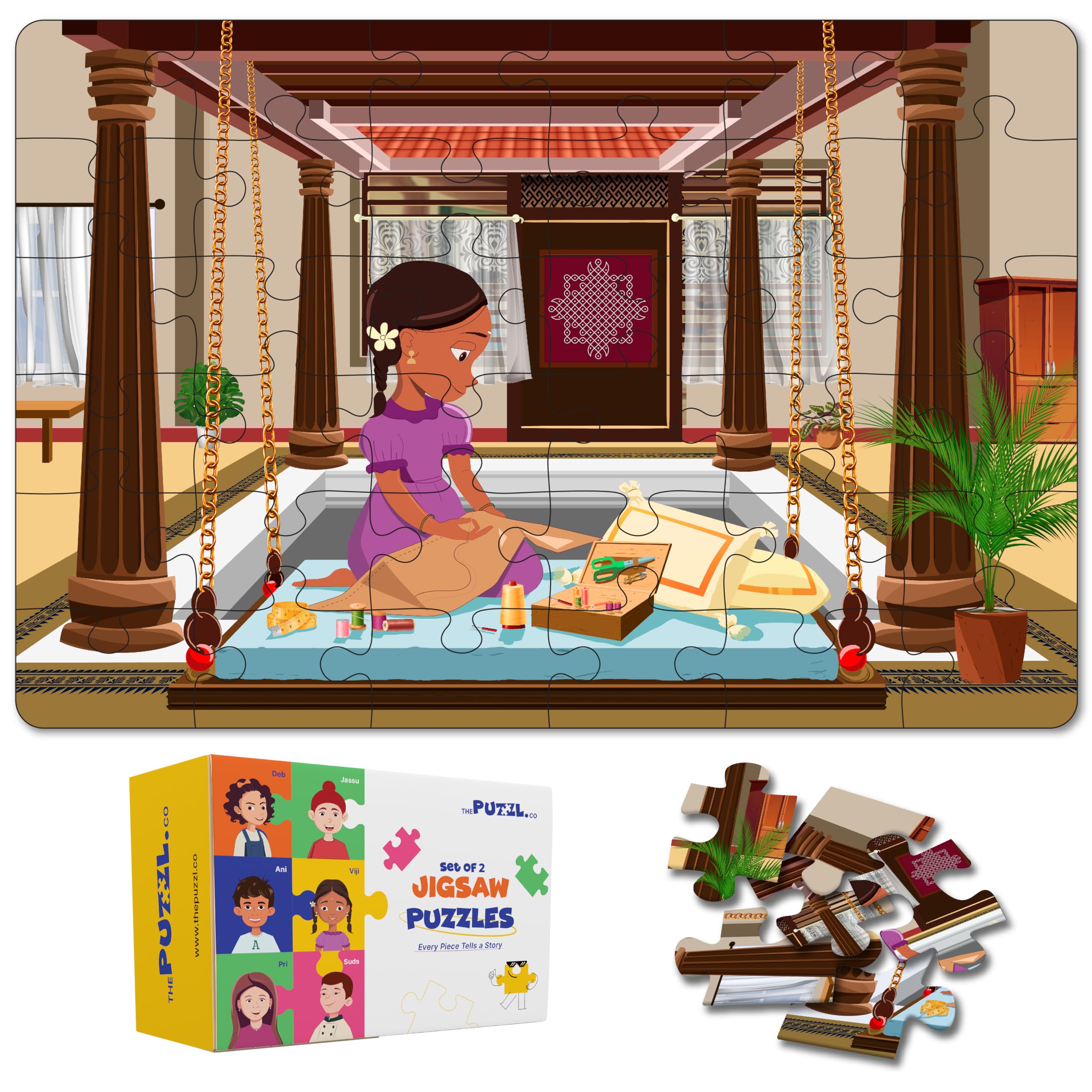 The Puzzl Co - 2 Jigsaw Puzzles in a Set with Activity Sheets - Gardening &Sewing Theme, 36 Pcs Each, Ages 4-6, Educational Toy for Kids, Boosts Life Skills, for Boys & Girls (B0D2CV4Q56) Amazon Price History, Amazon Price Tracker