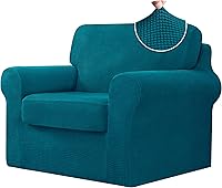 Vista 381 de CHUN YI - Funda elástica para sofá (7 piezas), funda para sofá de 3 plazas con tres respaldos y cojines separados con banda elástica, tela jacquard