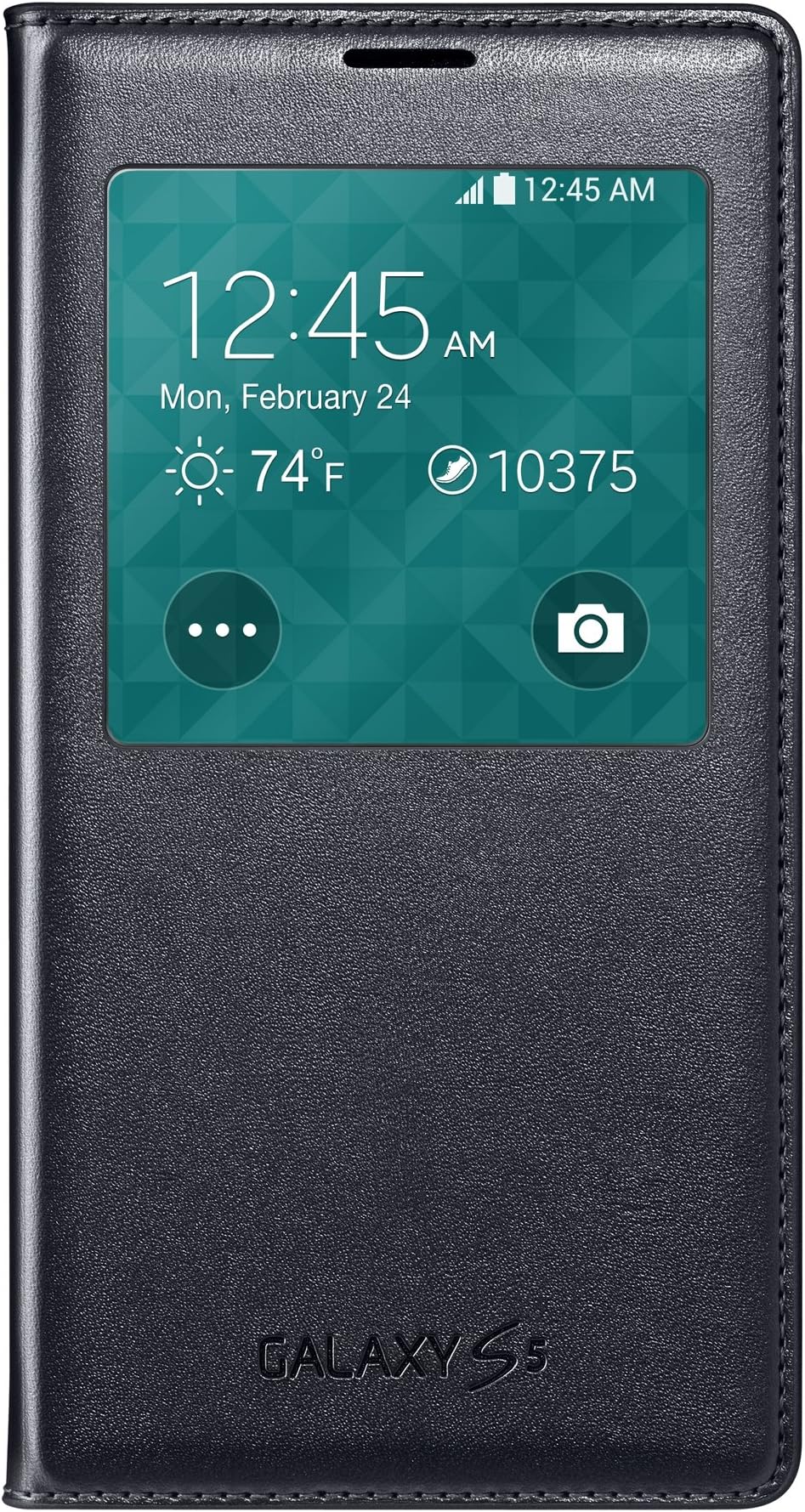 Samsung Galaxy S5 Case S View Flip Cover Folio, Black