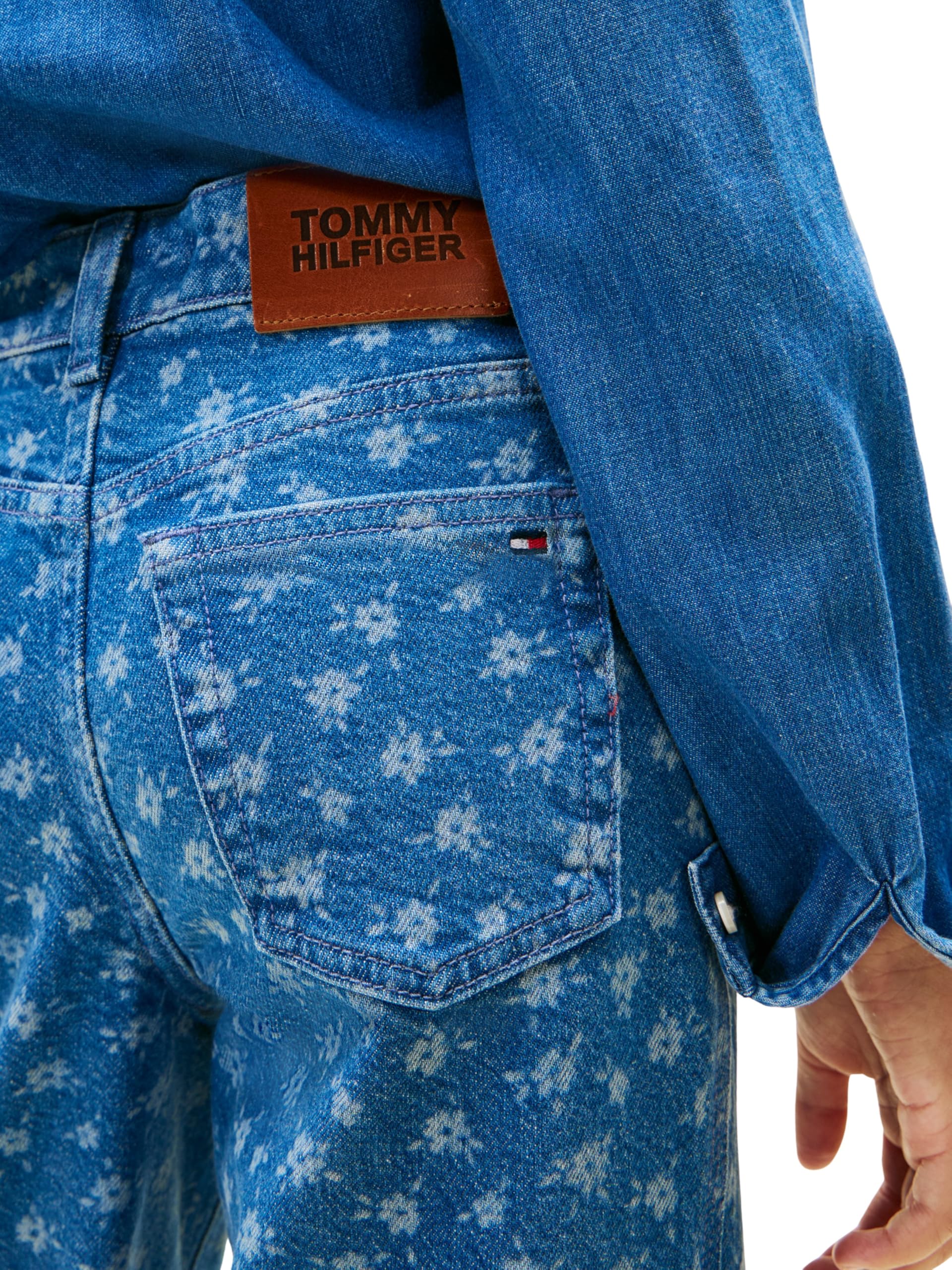 Tommy Hilfiger Mädchen Locker Mabel Wide Leg Flower AOP Jeans Kg0kg08960
