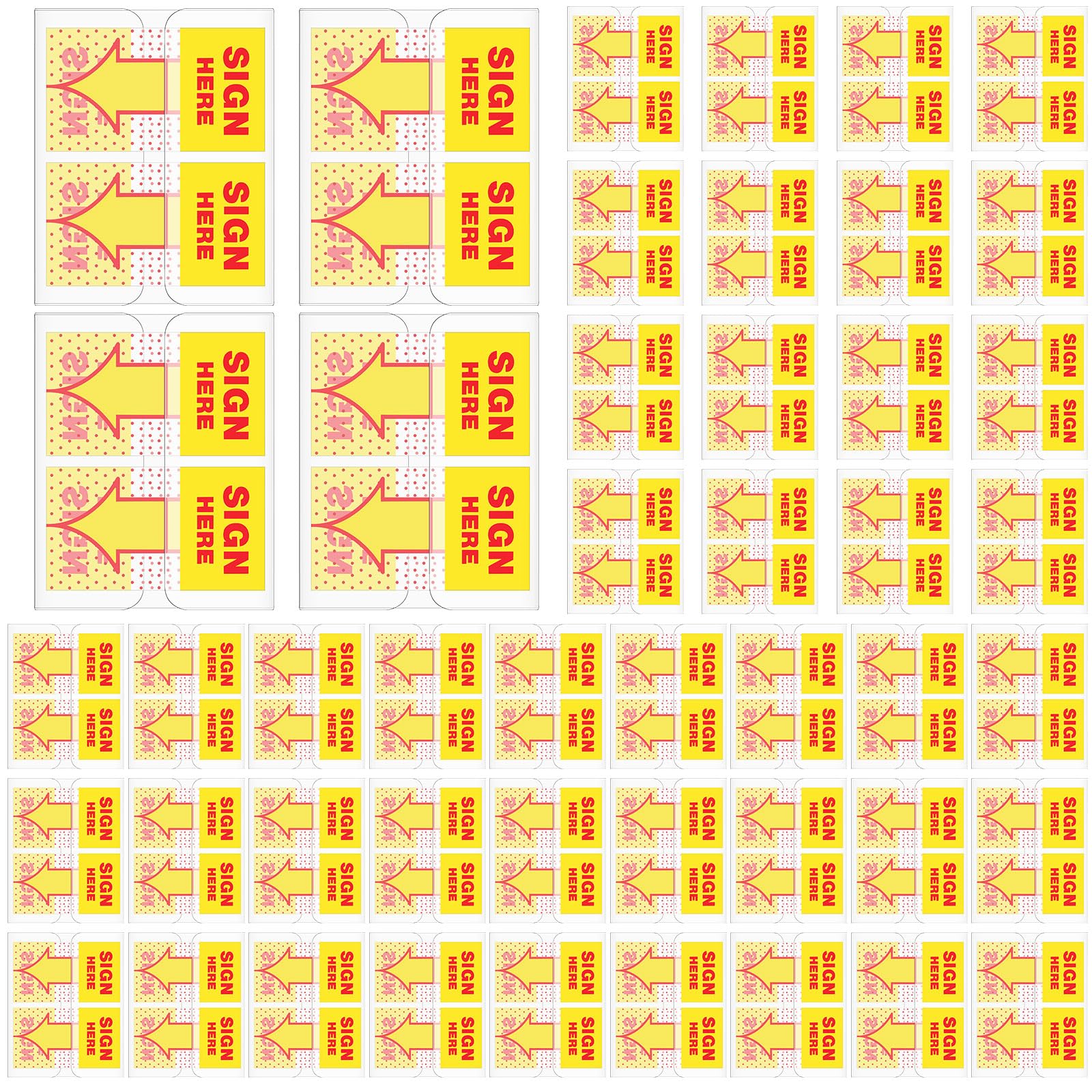 Snapklik.com : Jutom 48 Pack/ 2400 Pcs Sign Here Tabs 1 Inch Sign Here ...