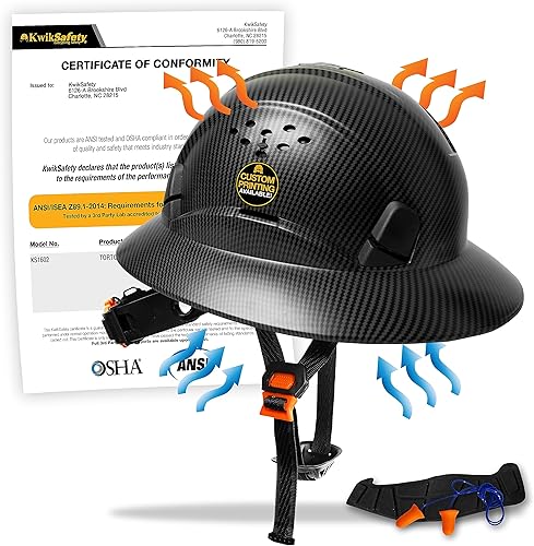 KwikSafety - Charlotte, NC - Sombreros duros ala completa, estilo gorra, estilo de escalada Tipo 1, Clase C ANSI OSHA