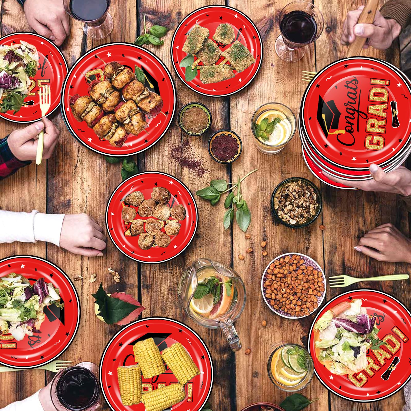 Maroon Napkins Oigco 2025 Graduation Party Supplies, Congrats Burgundy  Paper Napkins, image size:1600x1600