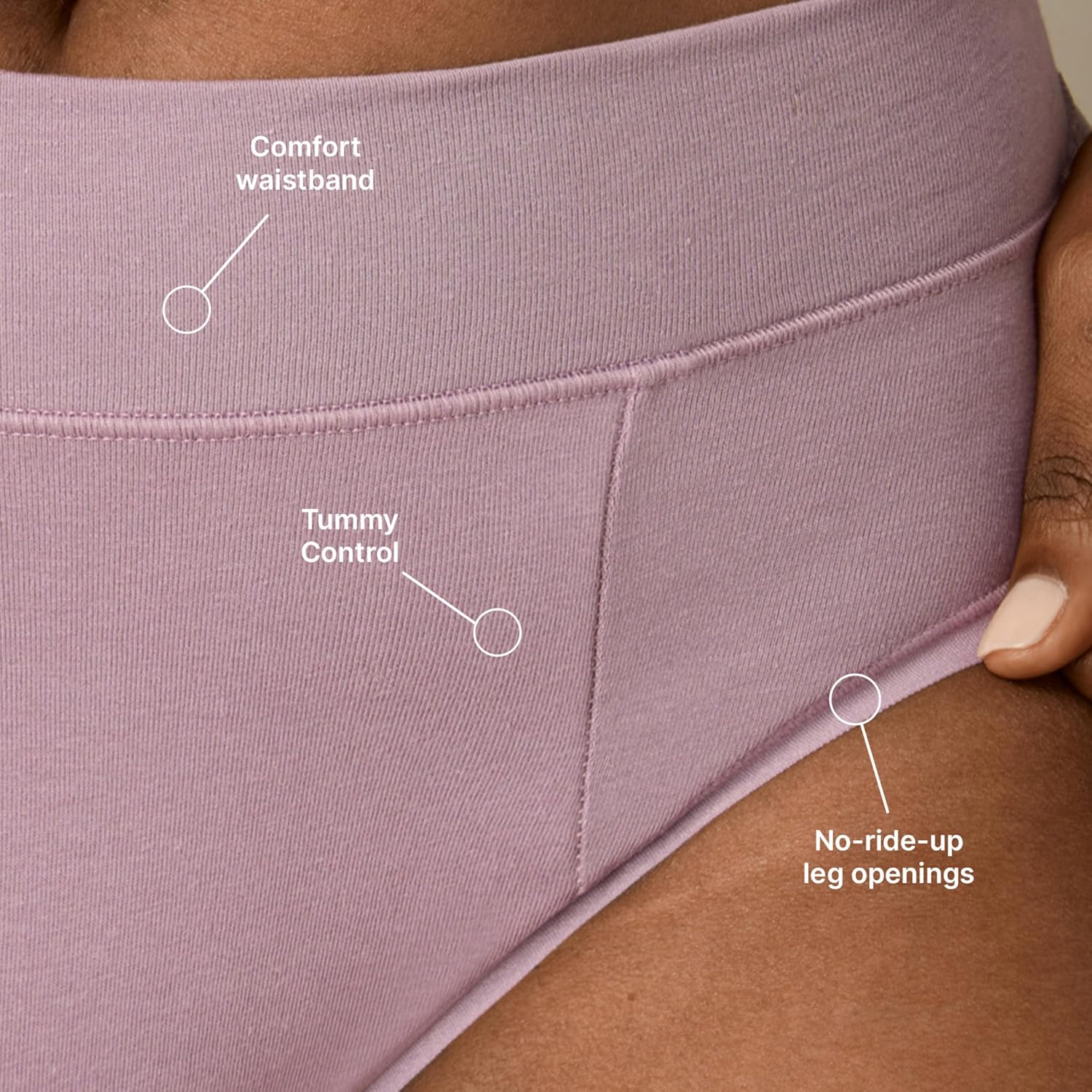 PLAYTEX womens High-cut Brief Underwear Pack, Plus-size Underwear Available, Tummy Smoothing, 3-pack - Image 5