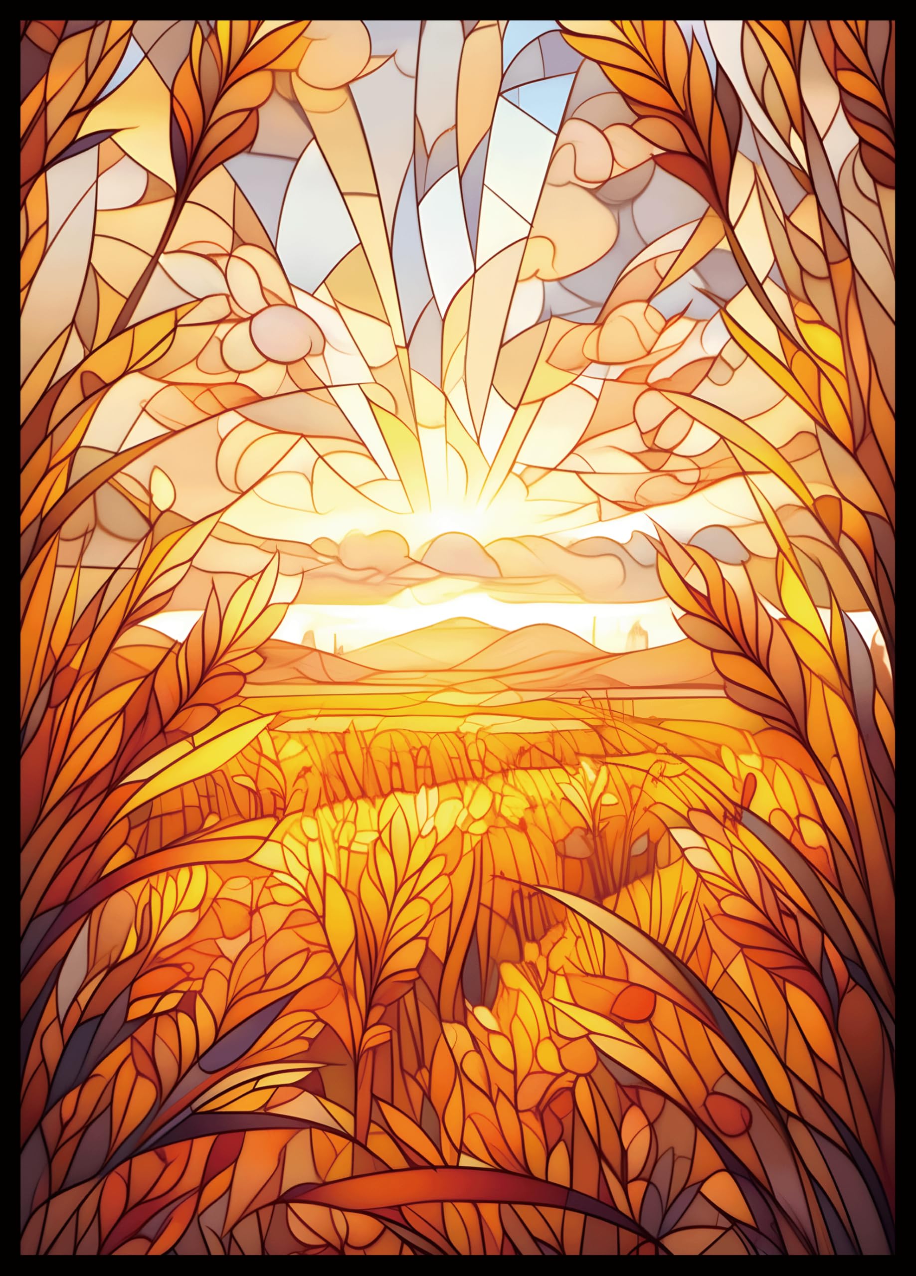 MTG Card Sleeves - Plains- Ultra Clear Front & Matte Finish Back, 100 Count Standard Size Matte Art Sleeve for Magic The Gathering