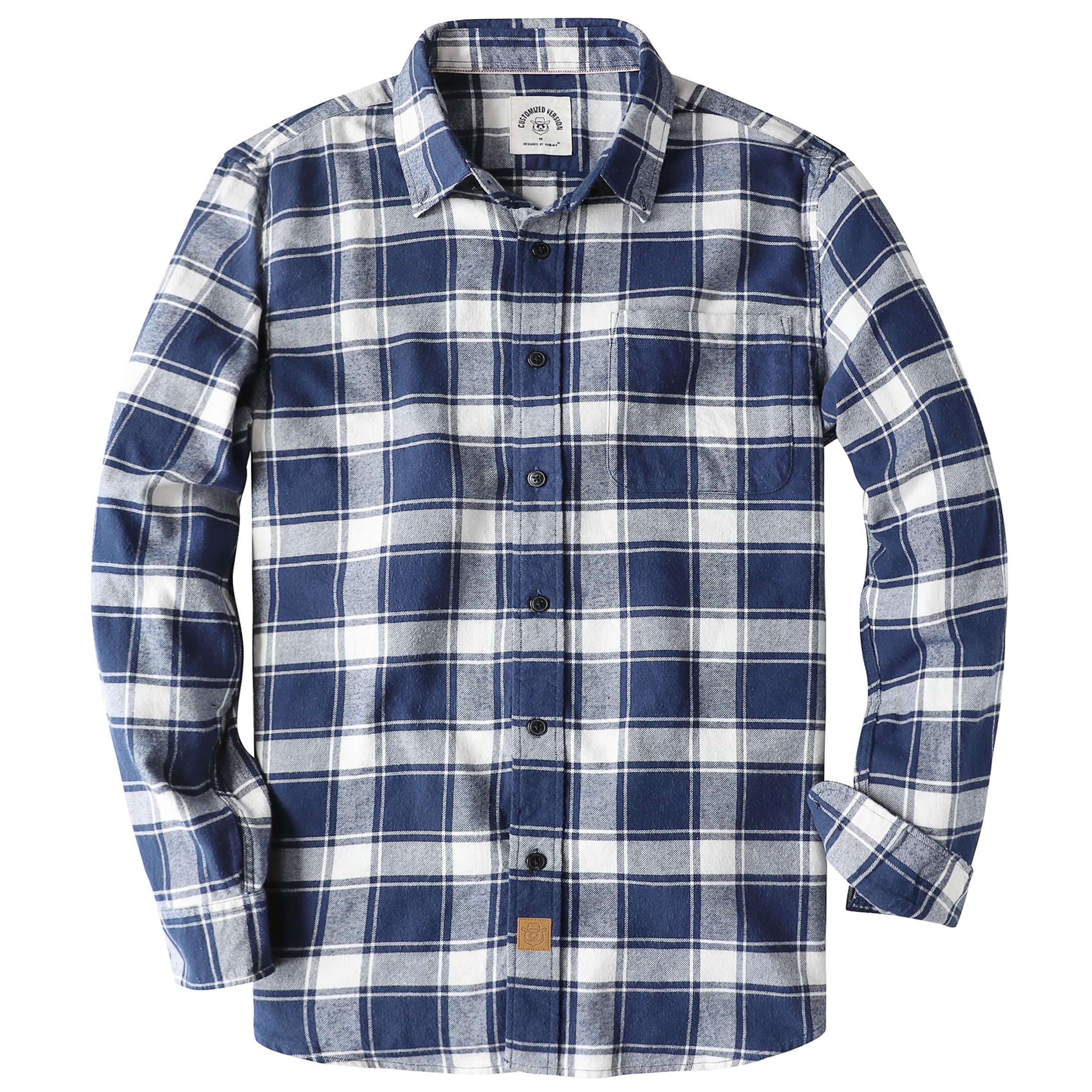 Dubinik® Camicie Flanella Uomo Camicia Flanella Uomo Quadri Camicia a Maniche Lunghe in Pile dalla Regular Fit