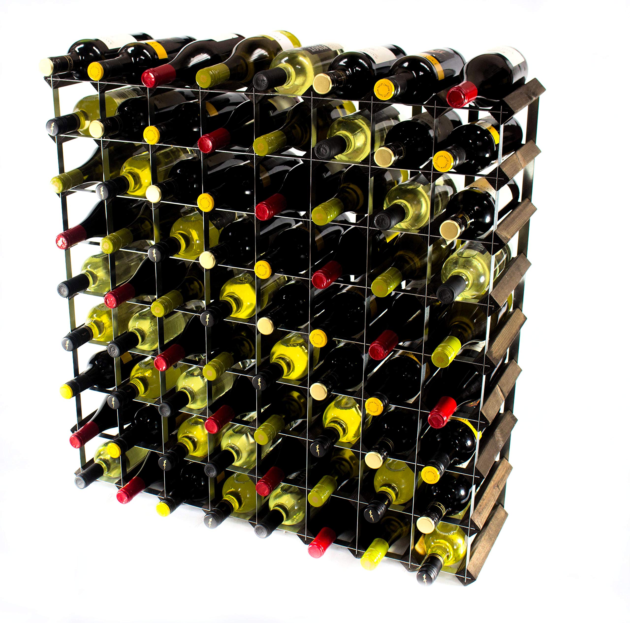 Cranville Wine Racks Bois Classique 90 Bouteille Chêne Teinté Foncé Et