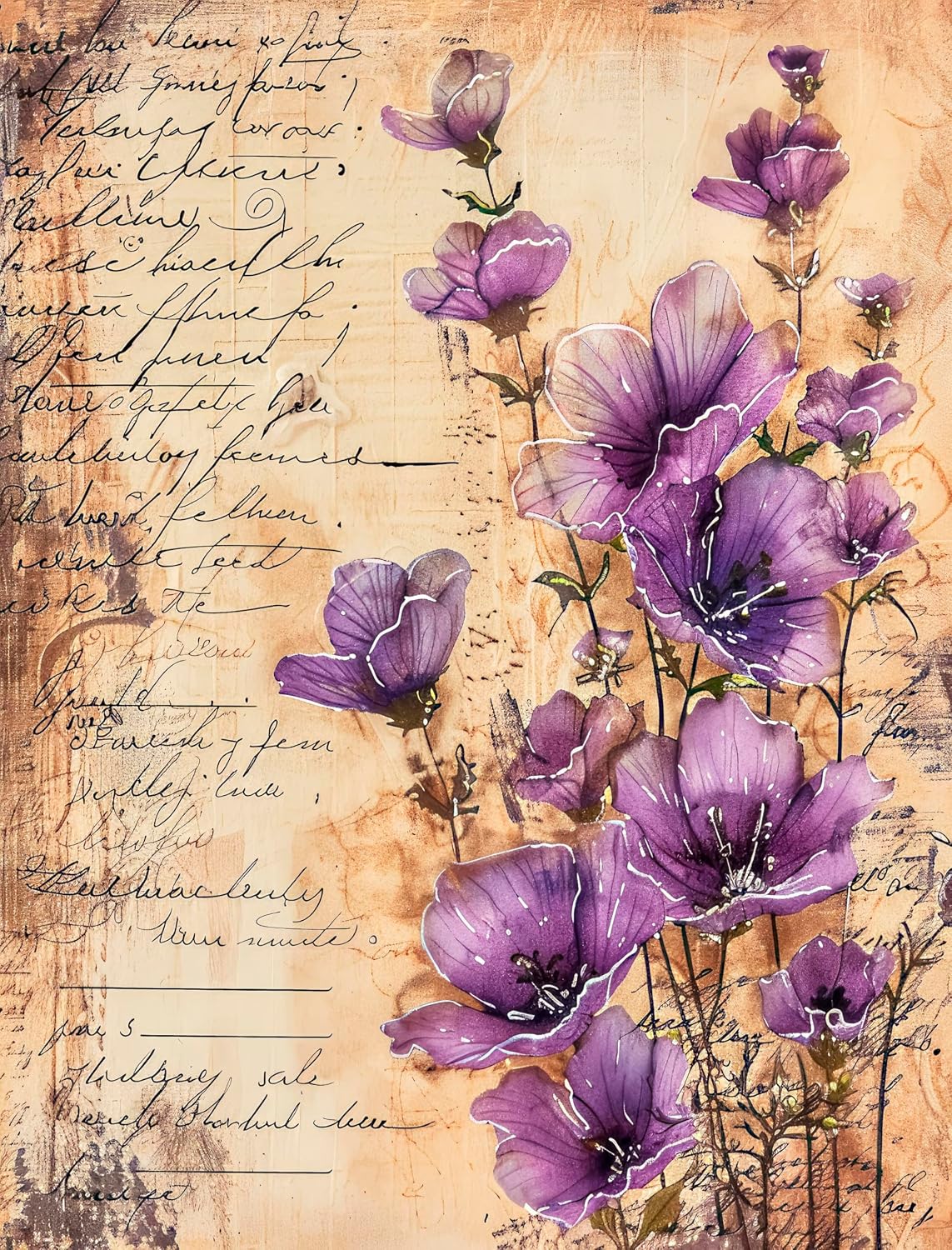 Clematis Rice Papers, 8 x 10.5 inch (A4) - 6 Pieces | 6 Unique Designs | Versatile Decoupage Designs for Art Projects & Crafting by CRAFT KREATIVELY