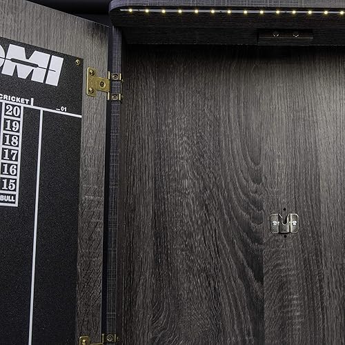 Miniatura 9 de DMI Sports - Juego de dardos en gabinete, incluye iluminación LED u opción de puntuación electrónica