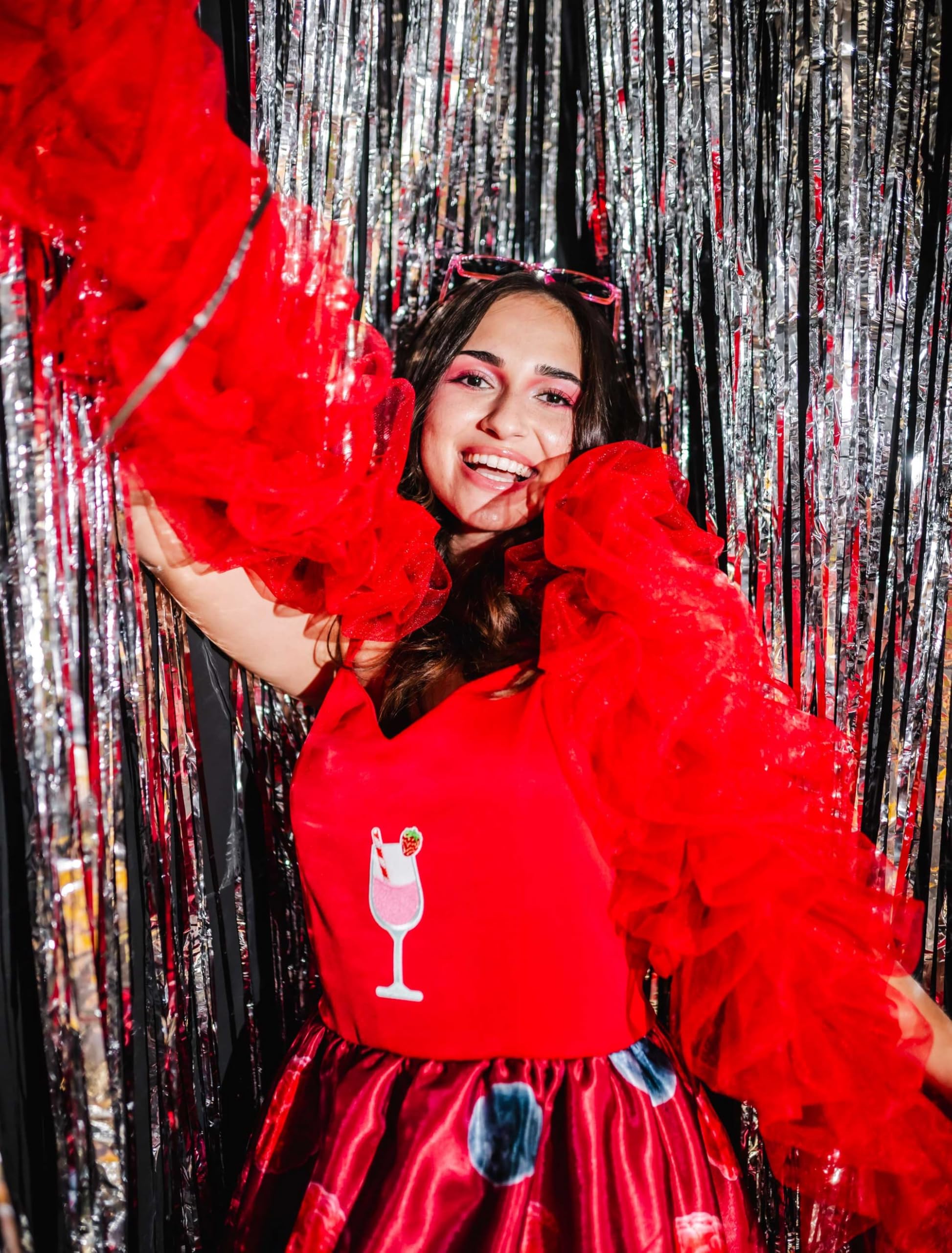 Boa aus Tüll 180cm rot