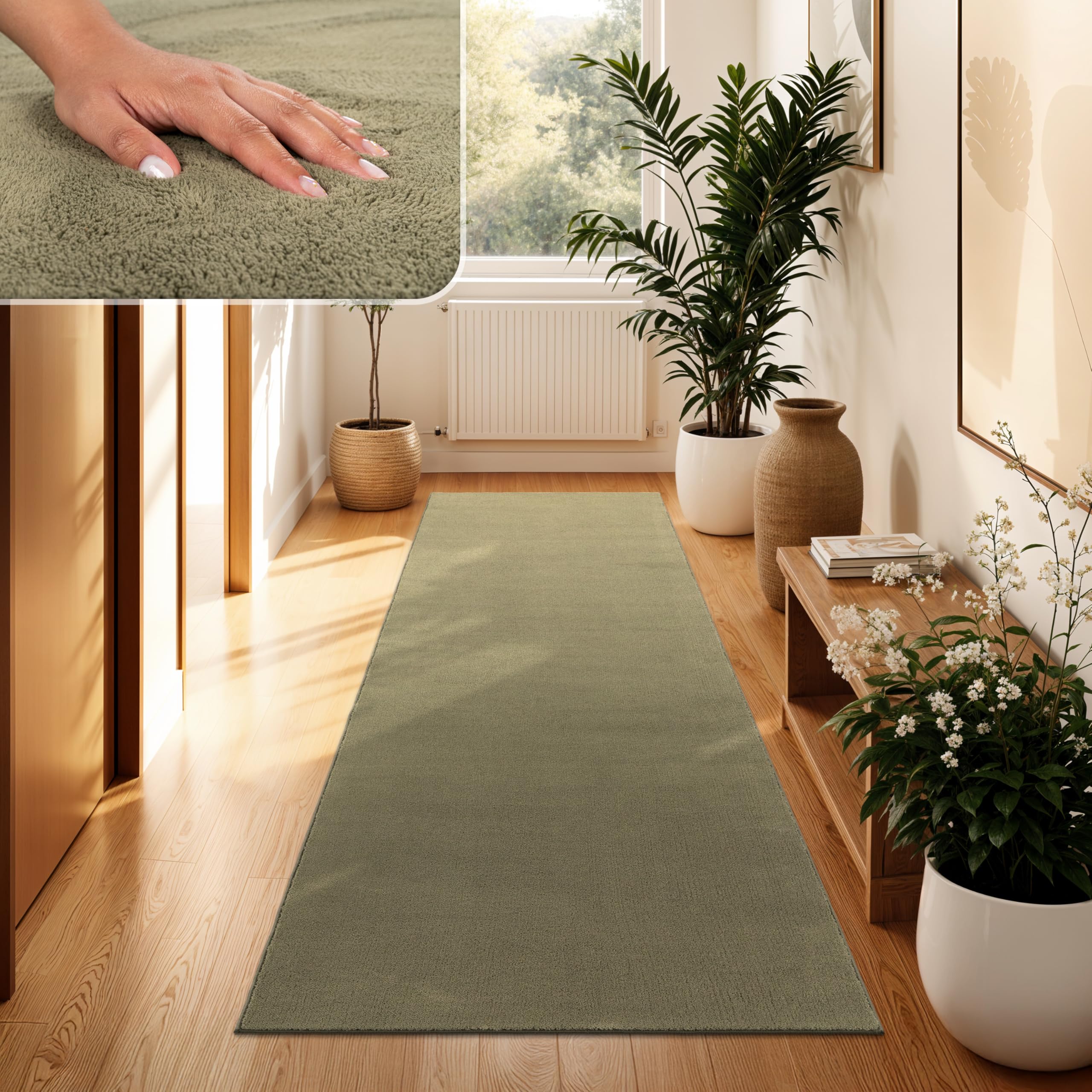 Paco Home Moderner Kuscheliger Wohnzimmer Teppich Kurzflor waschbar flauschig Weich Einfarbig Felloptik zeitlos stilvoll rutschfest pflegeleicht, Grösse:200 cm Quadrat, Farbe:Taupe