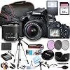 Canon EOS 4000D  Rebel T100 DSLR Camera wEF-S 18-55mm F3.5-5.6 Zoom Lens  64GB Memory, Filters,Case, Tripod, Flash, and More 34pc Bundle Renewed