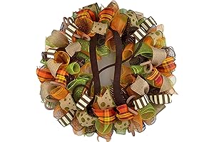 Autumn Front Door Wreath, Mustard Thanksgiving Wreaths, Monogram Fall Front Door Wreaths,...