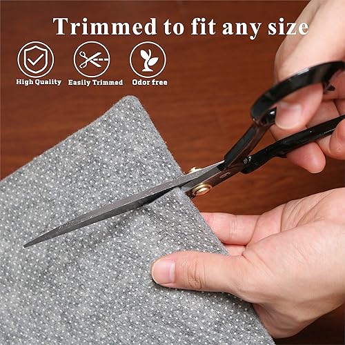 Miniatura 5 de Almohadilla antideslizante cuadrada de 8 pies de grosor, doble superficie de fieltro y goma. Tapete de alfombra de primera calidad, seguro para