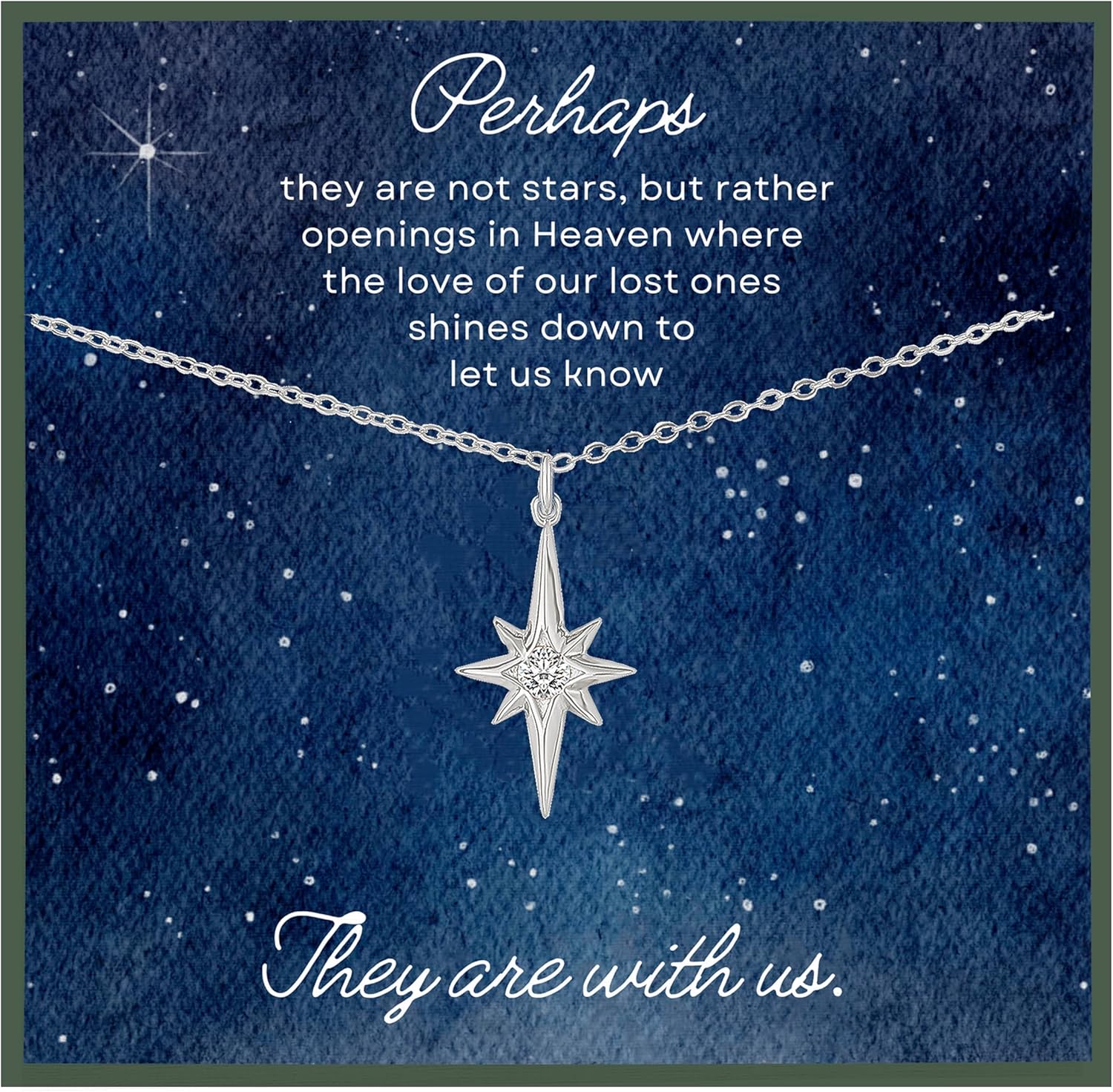 HOPE LOVE SHINE Sympathy Gift for Loss of Loved One - Remembrance, Bereavement, Memorial Necklace, Jewelry 16+2"