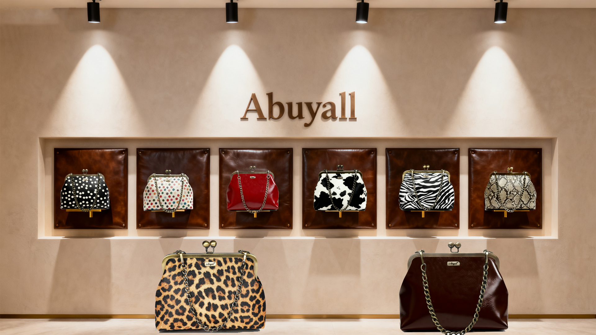 Amazon.com: Abuyall Vintage Leopard Print Kiss Lock Retro Bag 