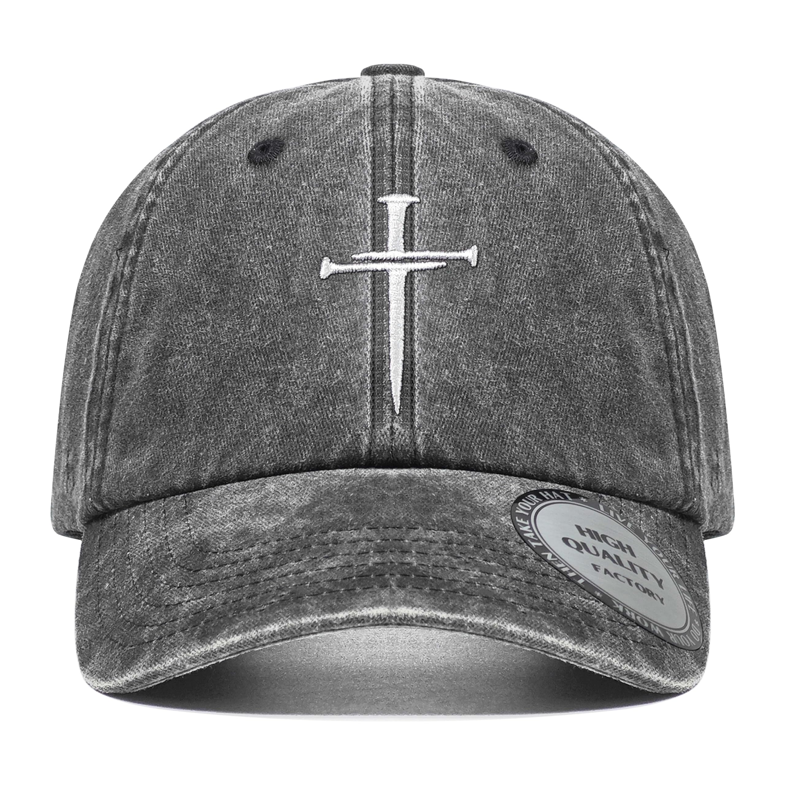 Christian Hats for Men Women,Jesus 3 Nail Cross Hat Christian Religious Gifts for Birthday/Christmas