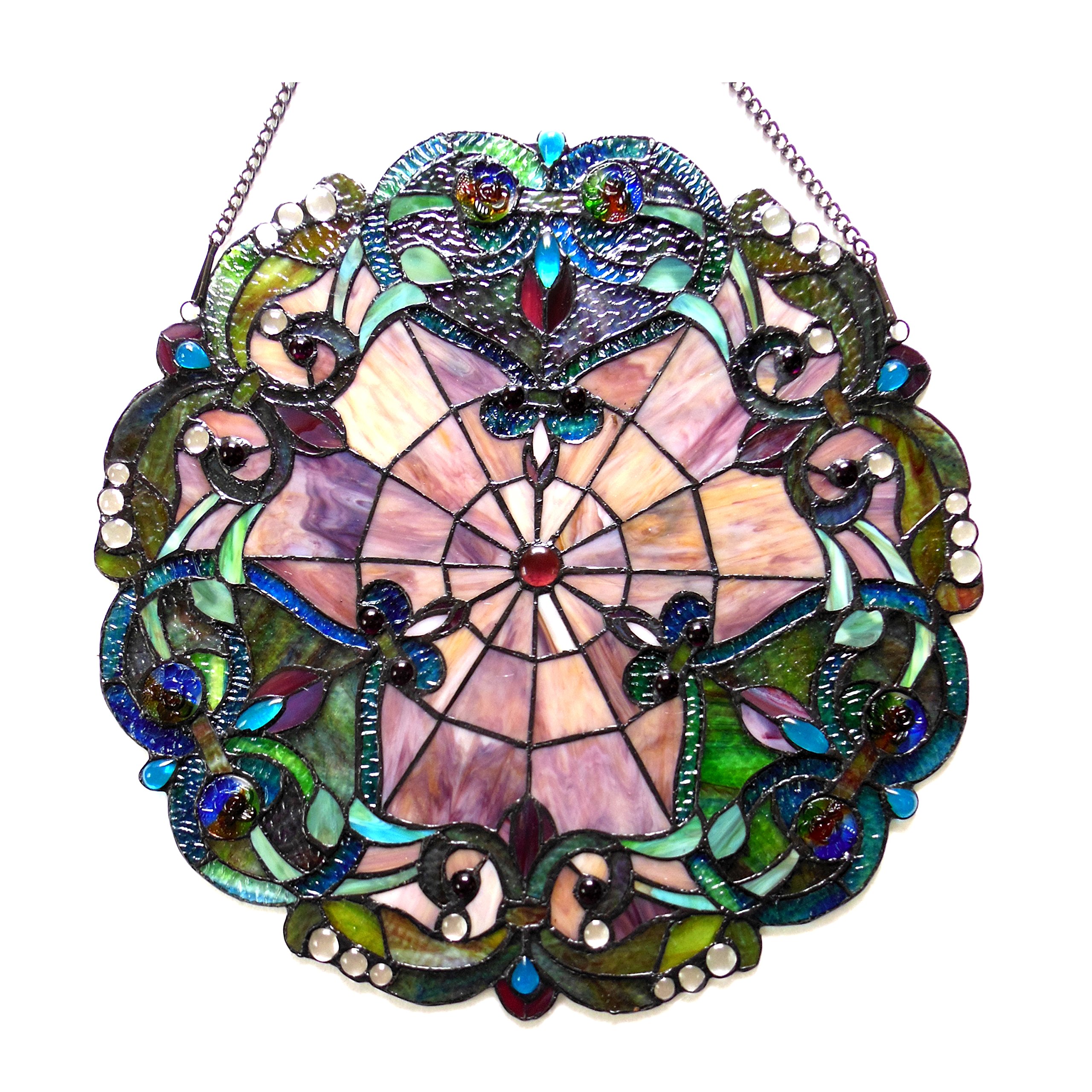 RADIANCE goods Tiffany-Glass Victorian Window Panel 20