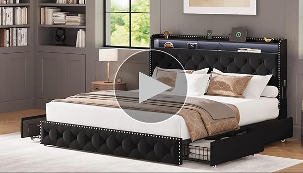 ベッドフレーム BED + MATTRESS with storage - 160x200 cm Storage Beds - Bed Frames with Storage Drawers - IKEA