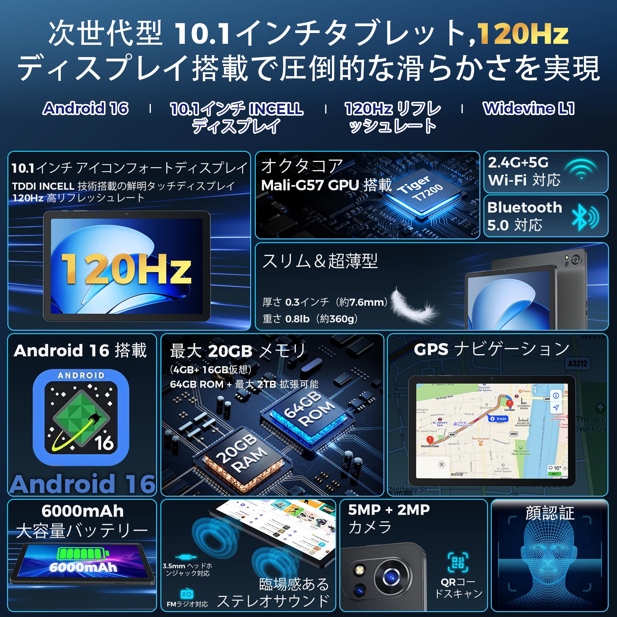 Amazon.co.jp: 【専用ケース付き Android16 タブレット 10インチ