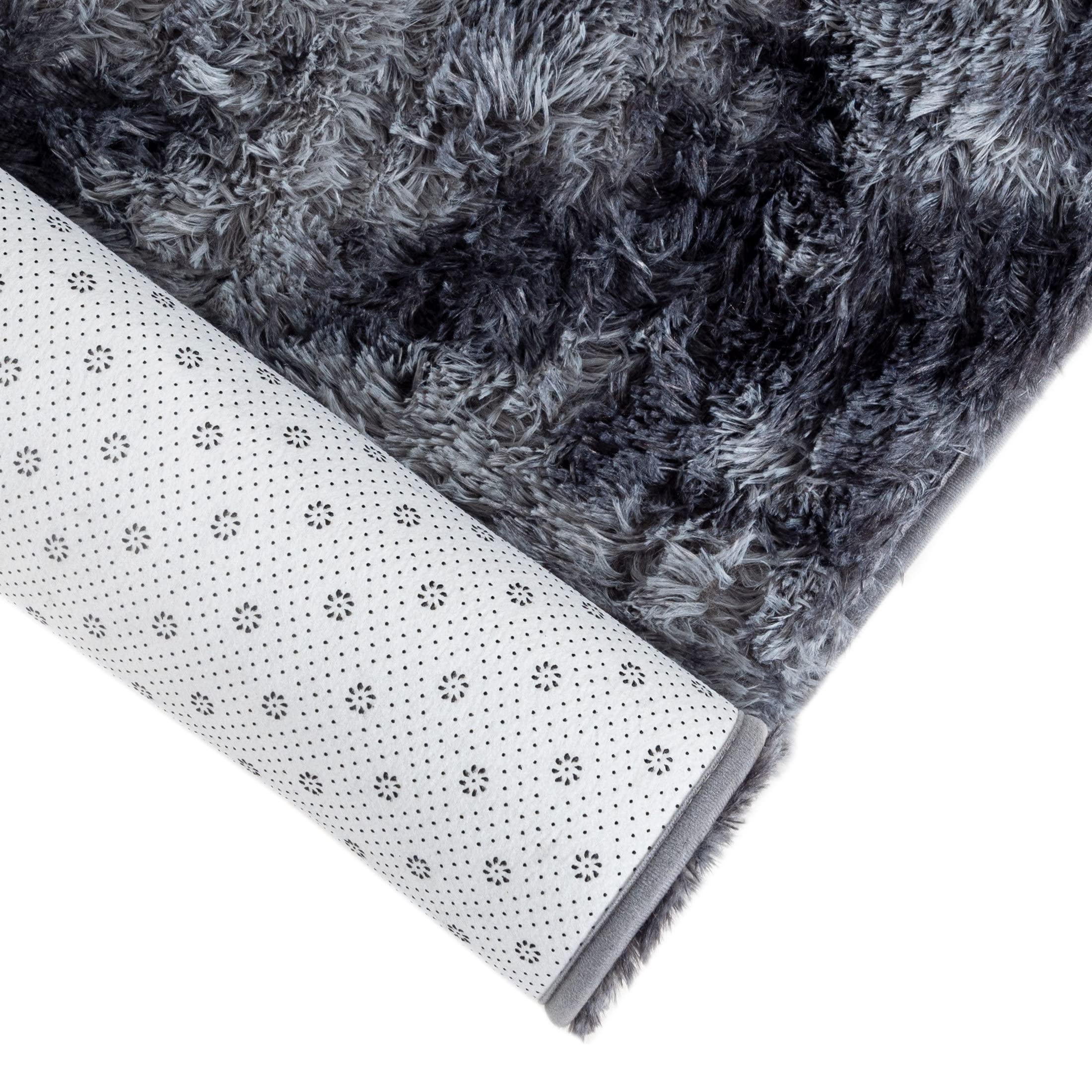 Carpeto Rugs Tappeto Salotto Moderno Peloso - Tappeto Camera da Letto Morbido - Tappeto Cameretta Grande - Tappeti Moderni Soggiorno Pelo Lunga - Grigio - 200 x 300 cm