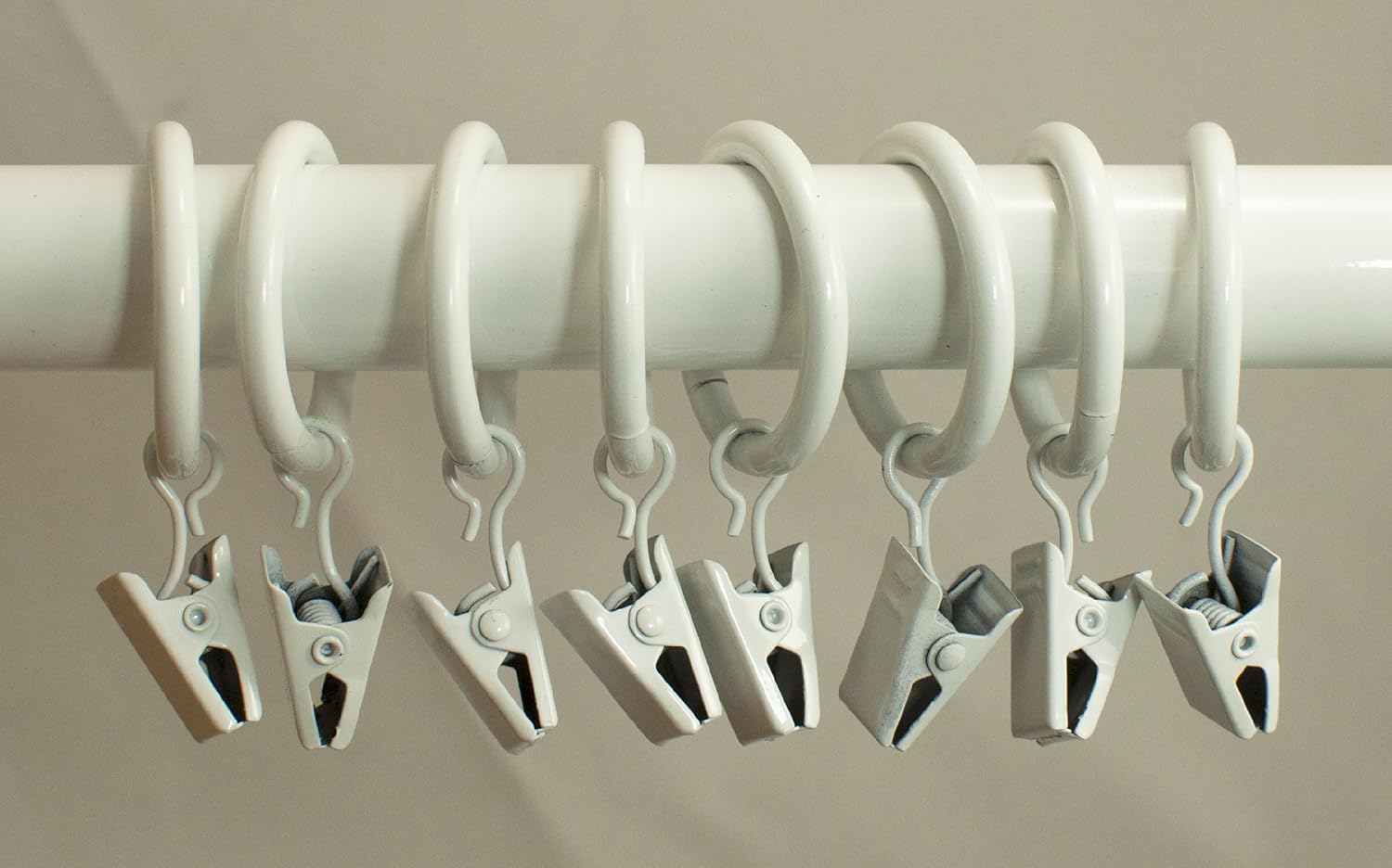 Amazon.com: Urbanest Set of 16 Metal Curtain Drapery Clip Rings 1 Inch ...