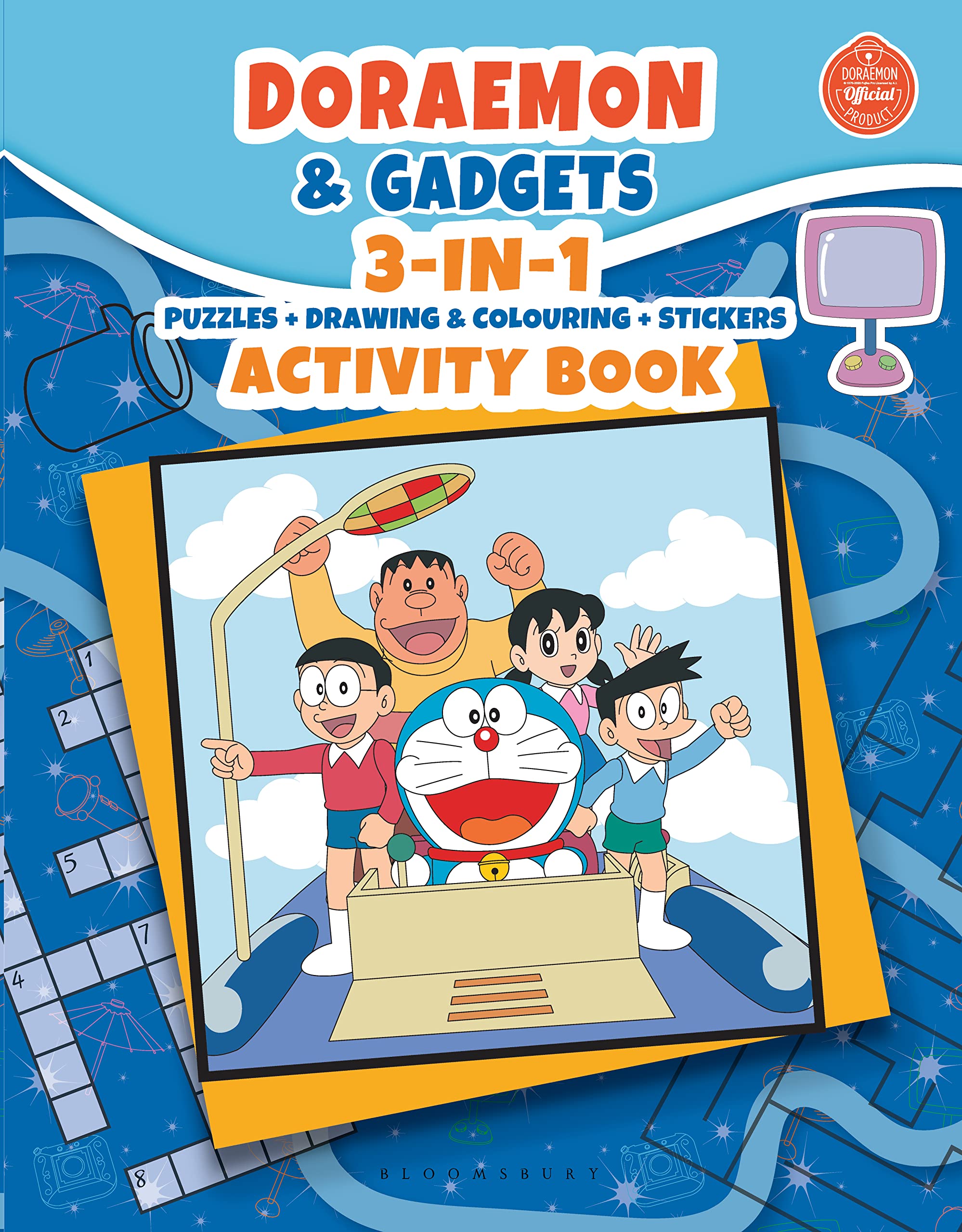 Doraemon & Gadgets: 3-IN-1 Puzzles + Drawing & Colouring + Stickers Activity Book