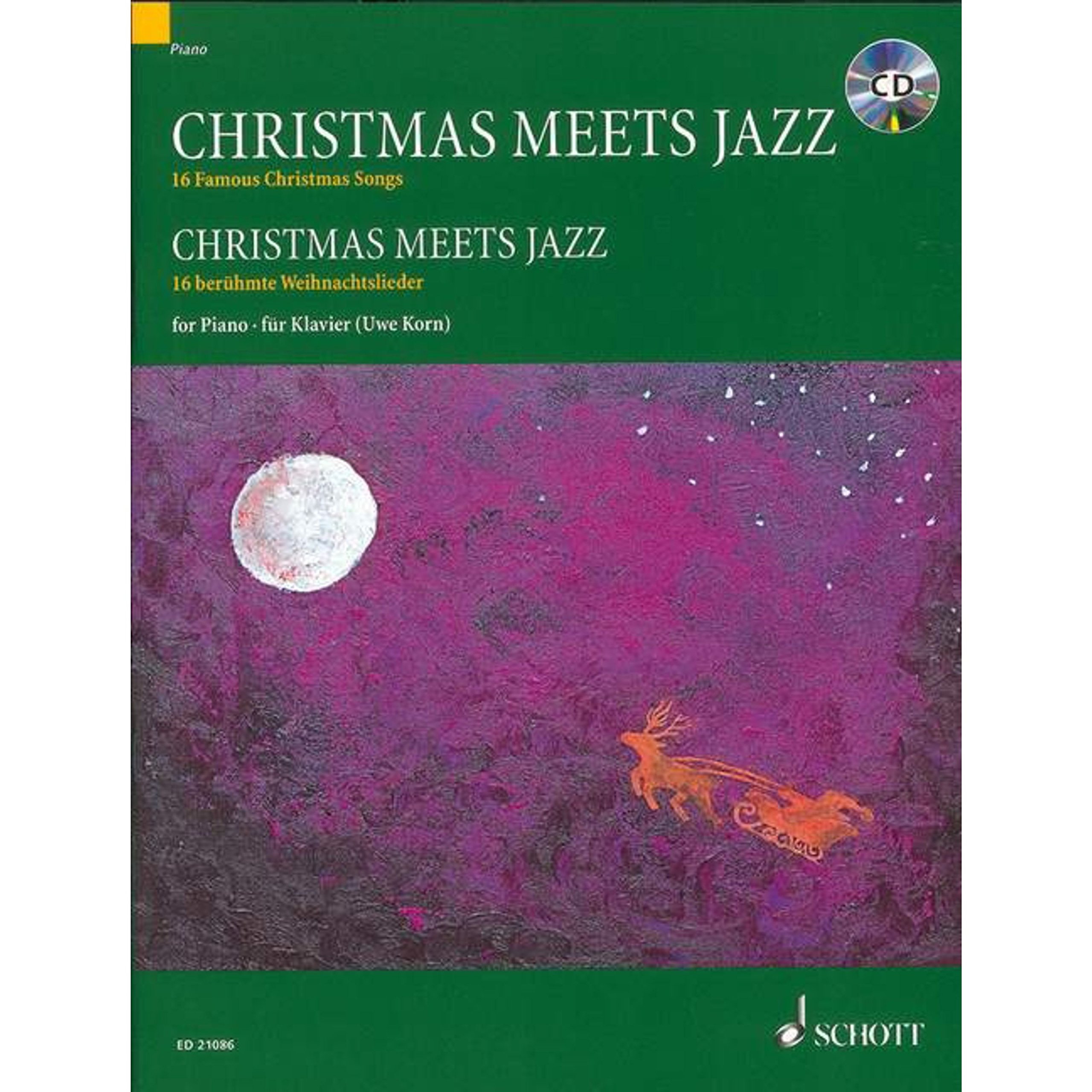 Christmas Meets Jazz: 15 Famous Christmas Songs for Piano - Book/Audio Online
